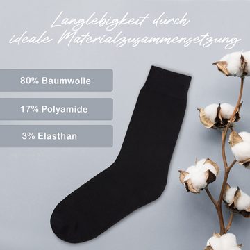 K-S-Trade Socken Bio-Baumwollsocken (4-Paar, schwarz oder weiß, Größen 35-38, 39-42, 43-46) fair produziert in Portugal (EU), Herrensocken, Damensocken, Business