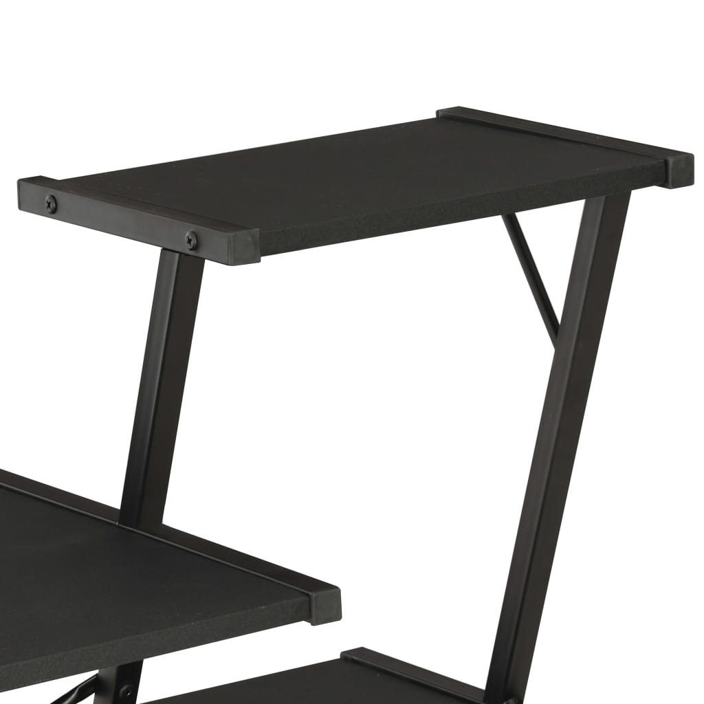 Schreibtisch Schreibtisch mit Schwarz vidaXL cm Regal 1165093
