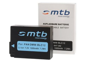 mtb more energy [BAT-262 - Li-Ion] Kamera-Akku kompatibel mit Akku-Typ Panasonic DMW-BLC12 1000 mAh (7,2 V), passend für: Panasonic Lumix DMC-FZ200, FZ300, FZ1000, FZ1000 II, FZ2000…
