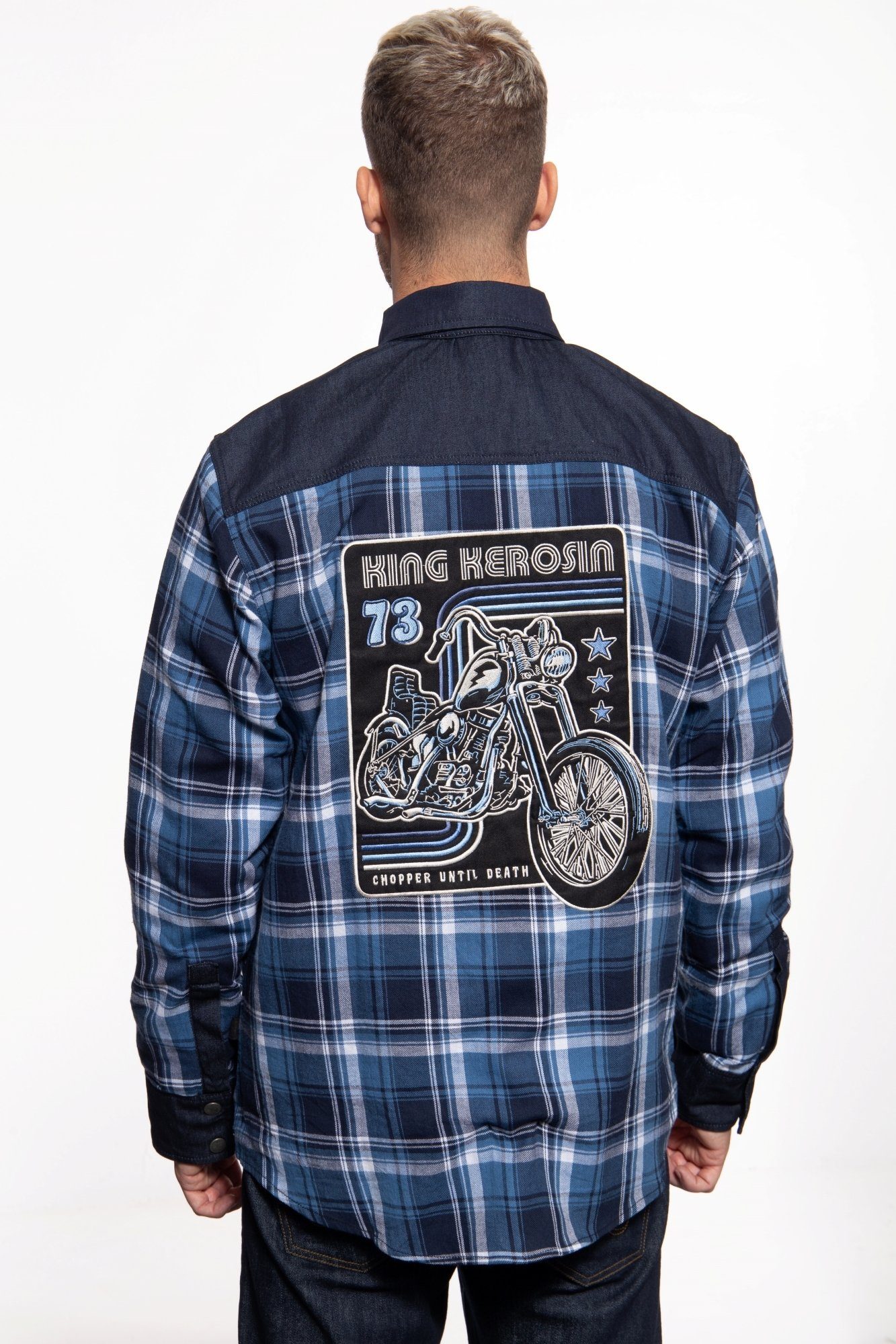 KingKerosin Kurzarmhemd Chopper ´till Death hochwertige Stickereien