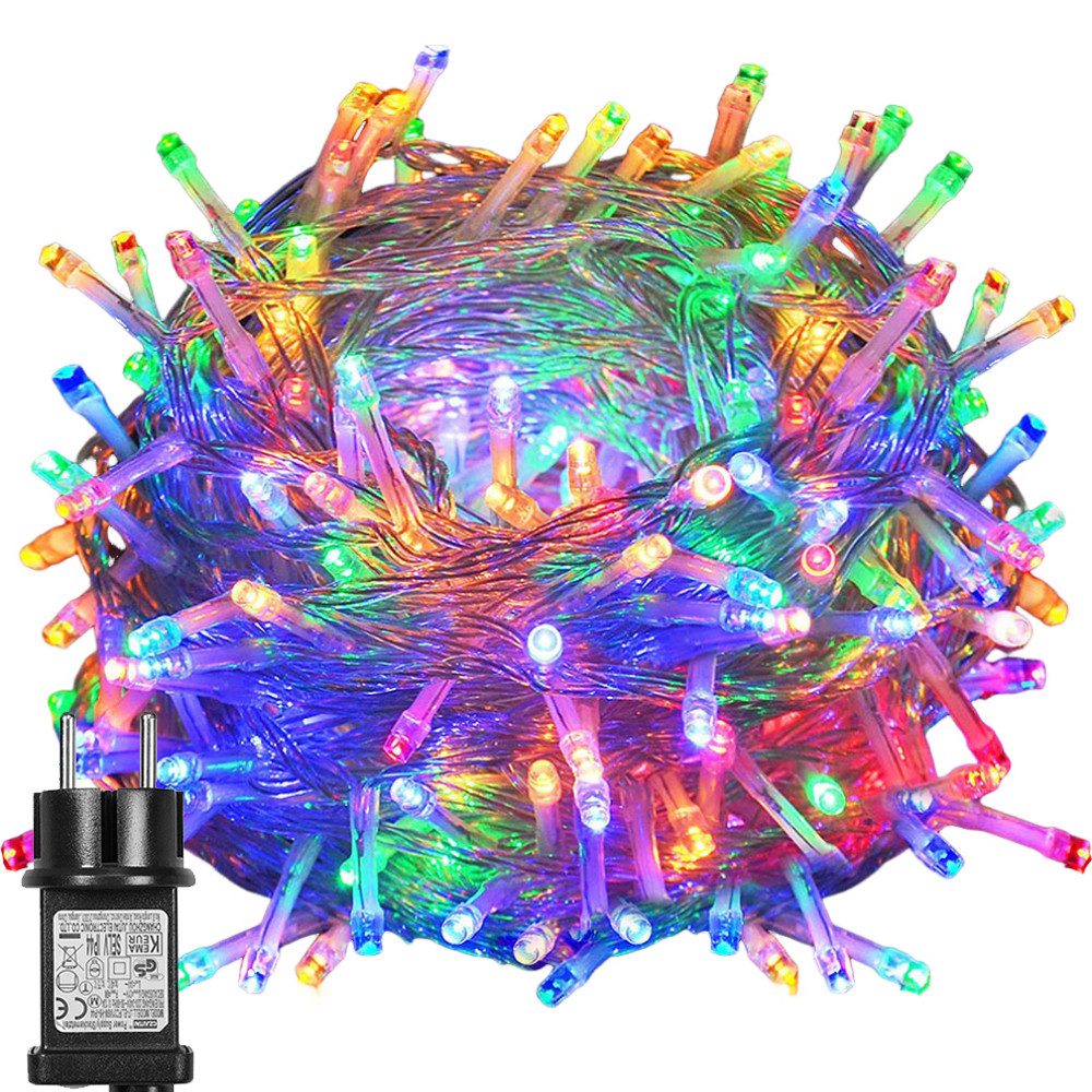 LMaxhome LED-Lichterkette Weihnachtsbeleuchtung Lichterkette Weihnachtsdeko für Party Garten, 300-flammig, mit 8 Modi, Timer, Speicherfunktion, Stecker, 20M/30M/50M/100M