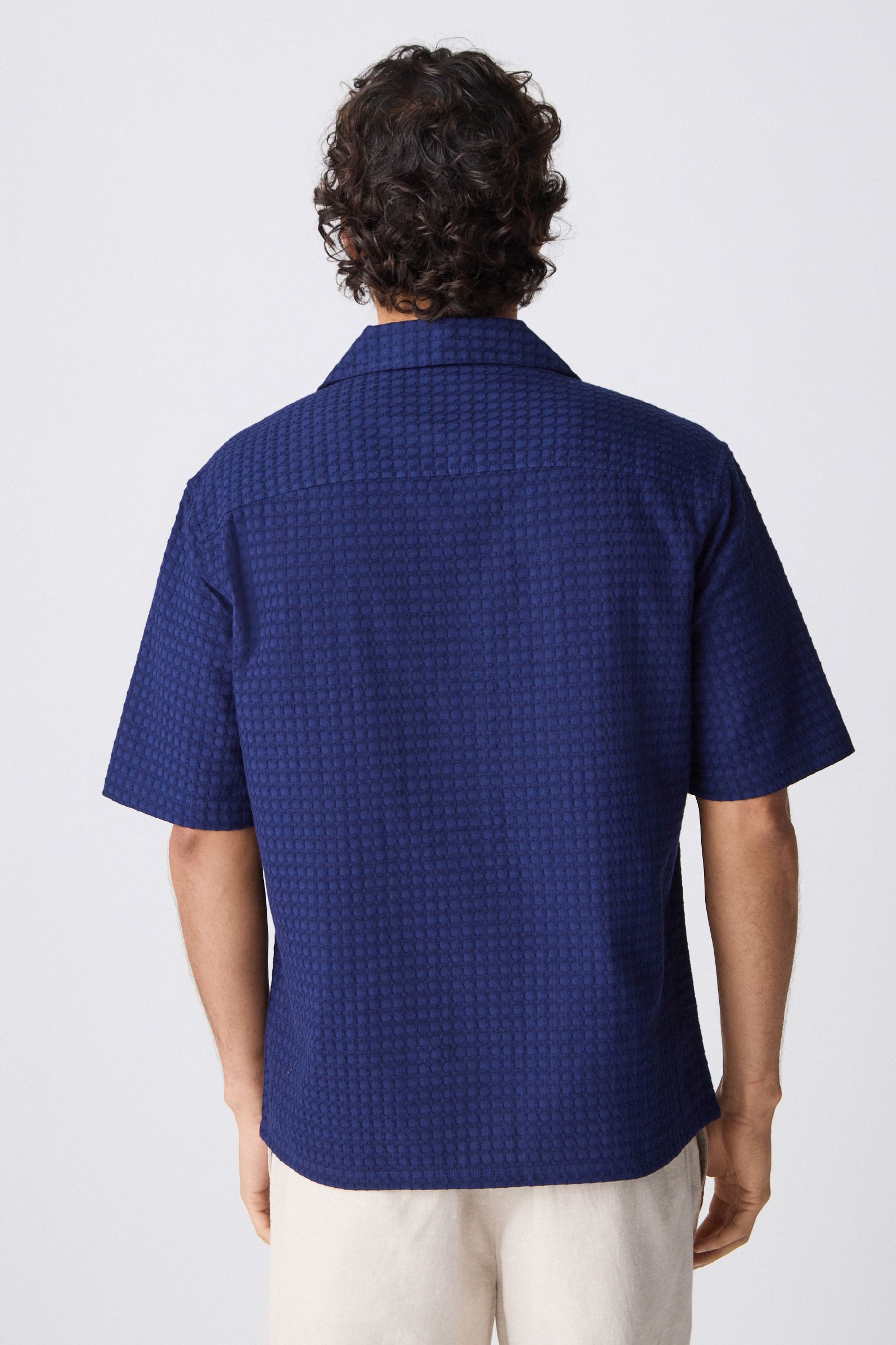 Next Kurzarmhemd Kurzarmshirt Waffelstruktur aus 100 % Baumwolle (1-tlg) günstig online kaufen