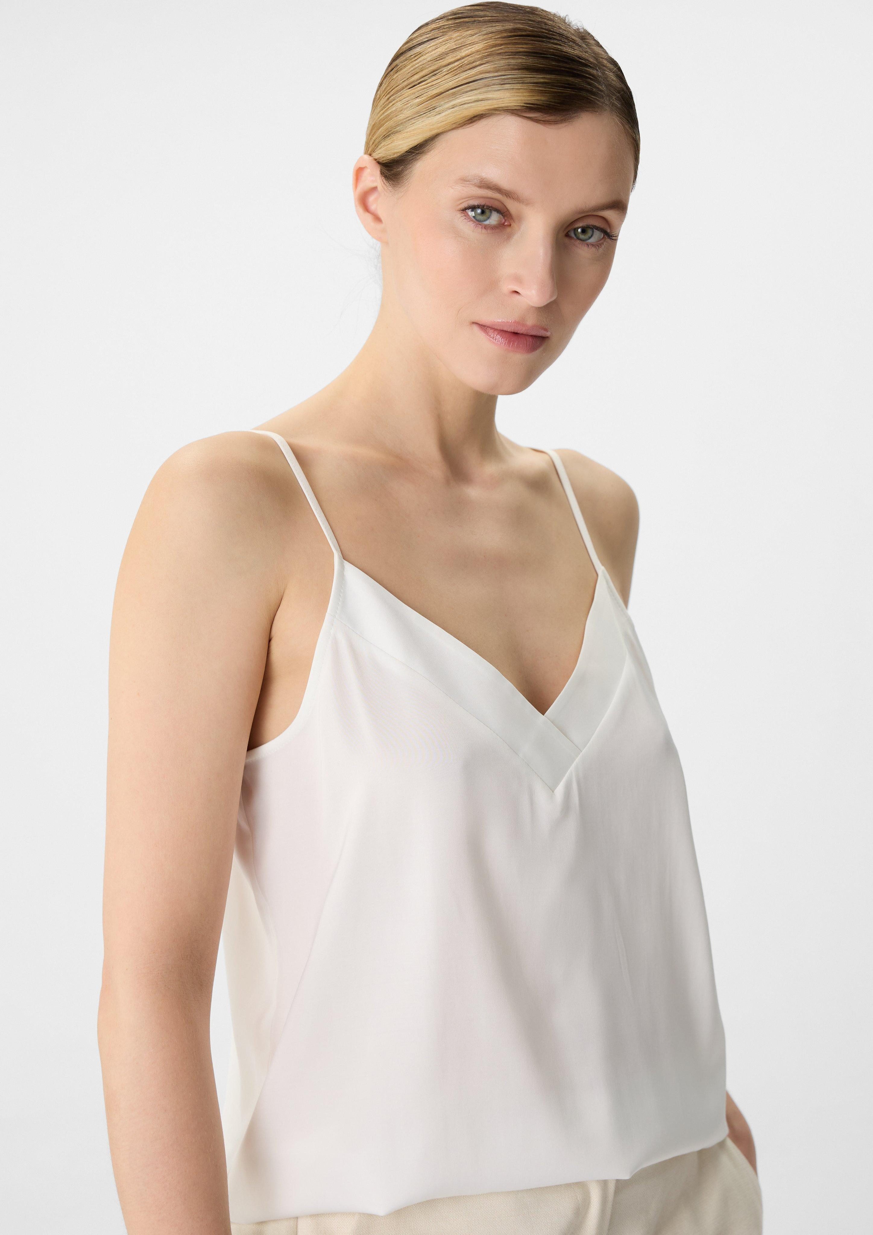 Comma Blusentop Satin-Top mit Spaghetti-Trägern günstig online kaufen