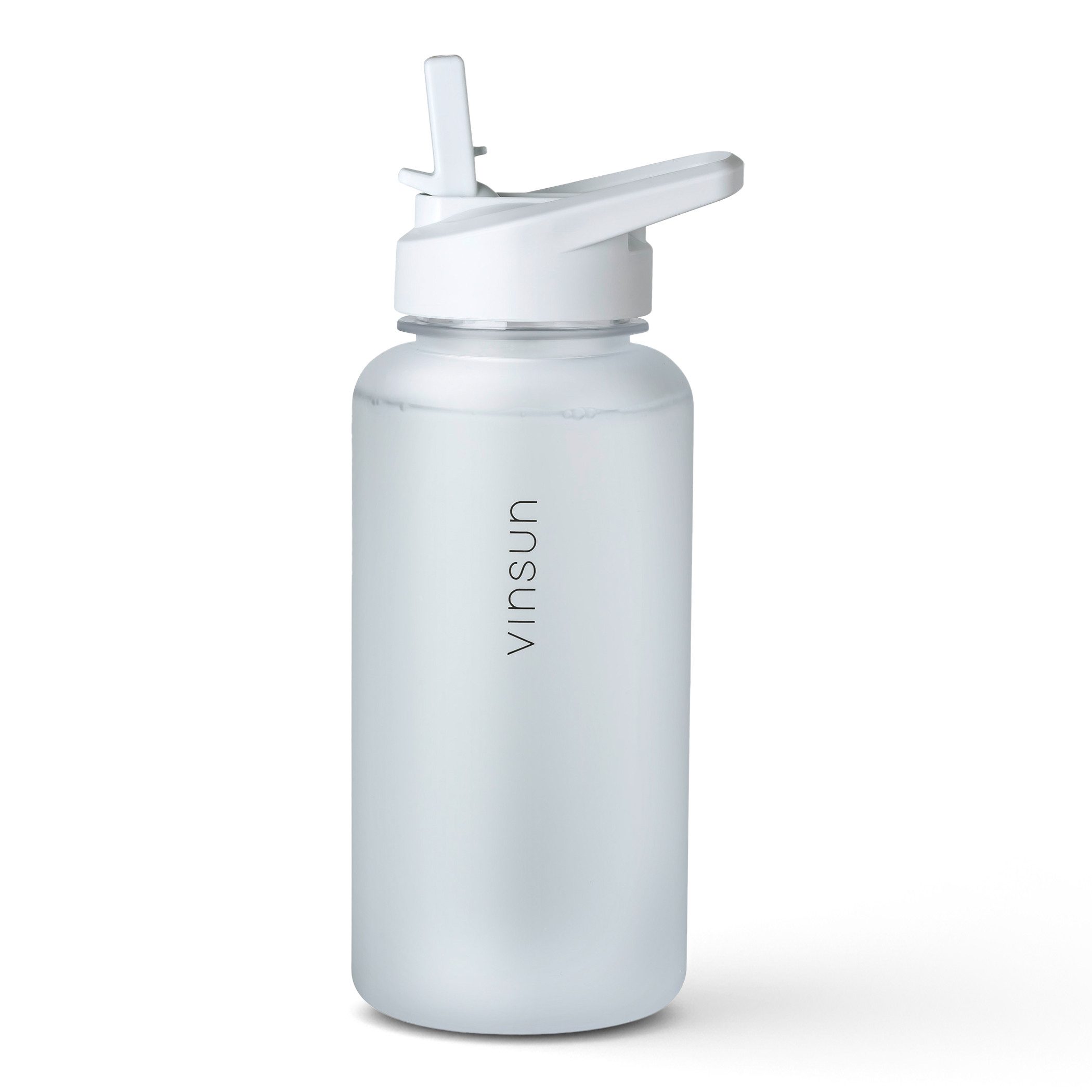 Vinsun Trinkflasche Sportflasche mit Strohhalm 1L - Wasserflasche Tritan auslaufsicher, BPA frei, Bruchsicher, geruchs- & geschmacksneutral, geringes Gewicht