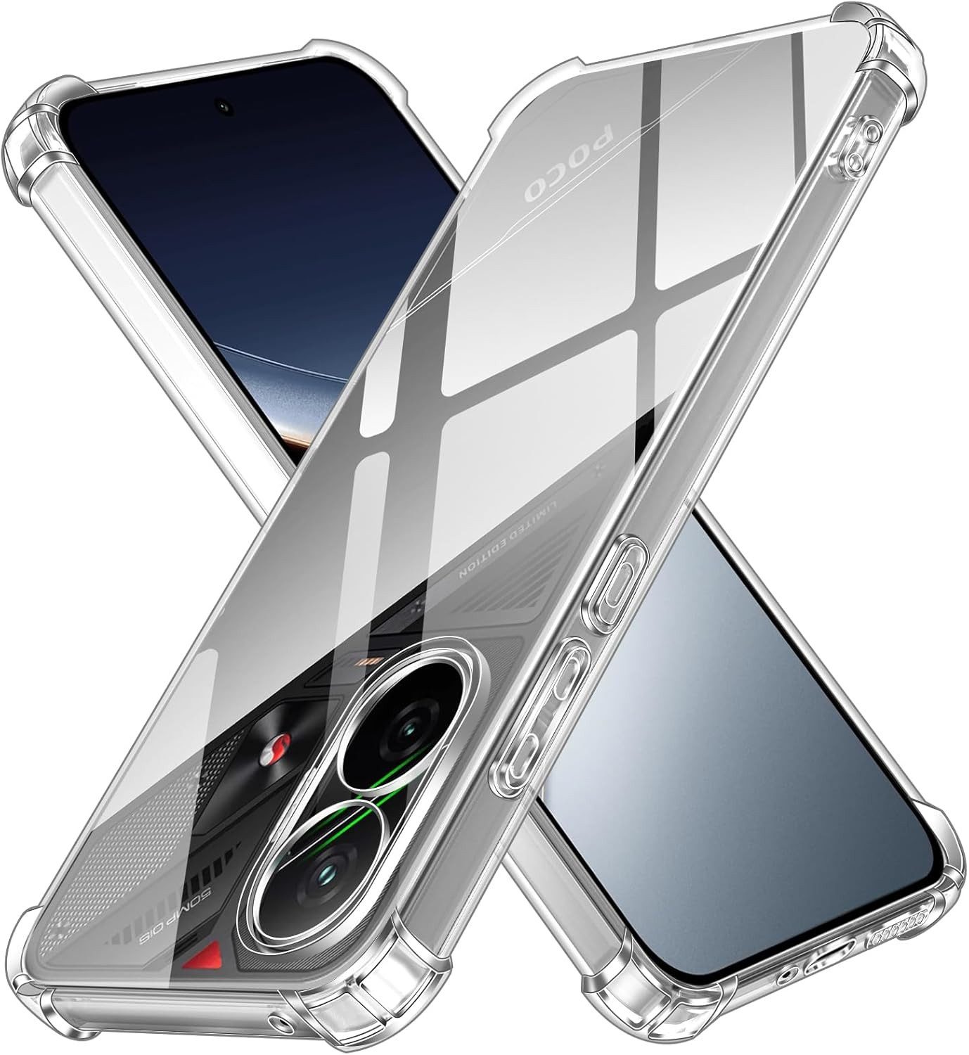 Widmann-Shop Handyhülle Xiaomi Poco Case F7 Ultra F7 Pro Hülle Transparent Schutzhülle Handy, für Poco F7 Pro, für Poco F7 Ultra