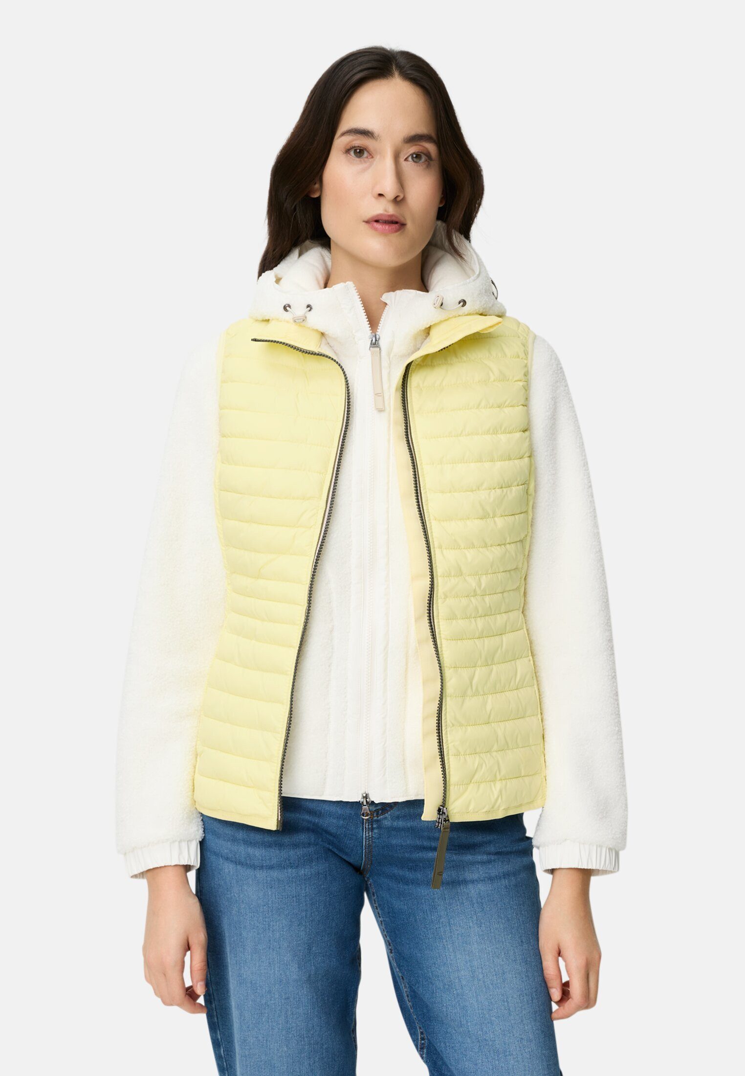 camel active Steppweste Gefütterte Weste mit Taschen ärmellos mit Stehkragen