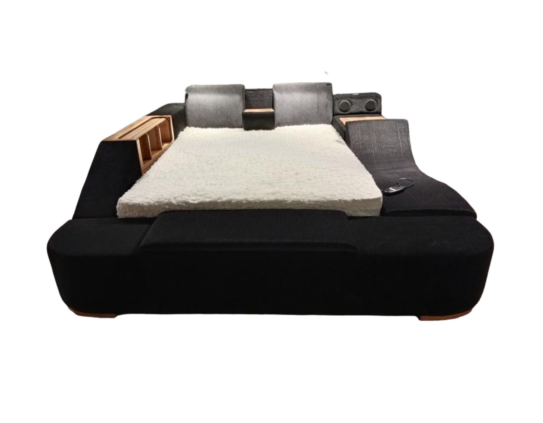 JVmoebel Multimediabett Bunte Schlafzimmer Möbel farbenfrohen Bett Betten Schwarz Modern (1-tlg., Bettrahmen), Made in Europa