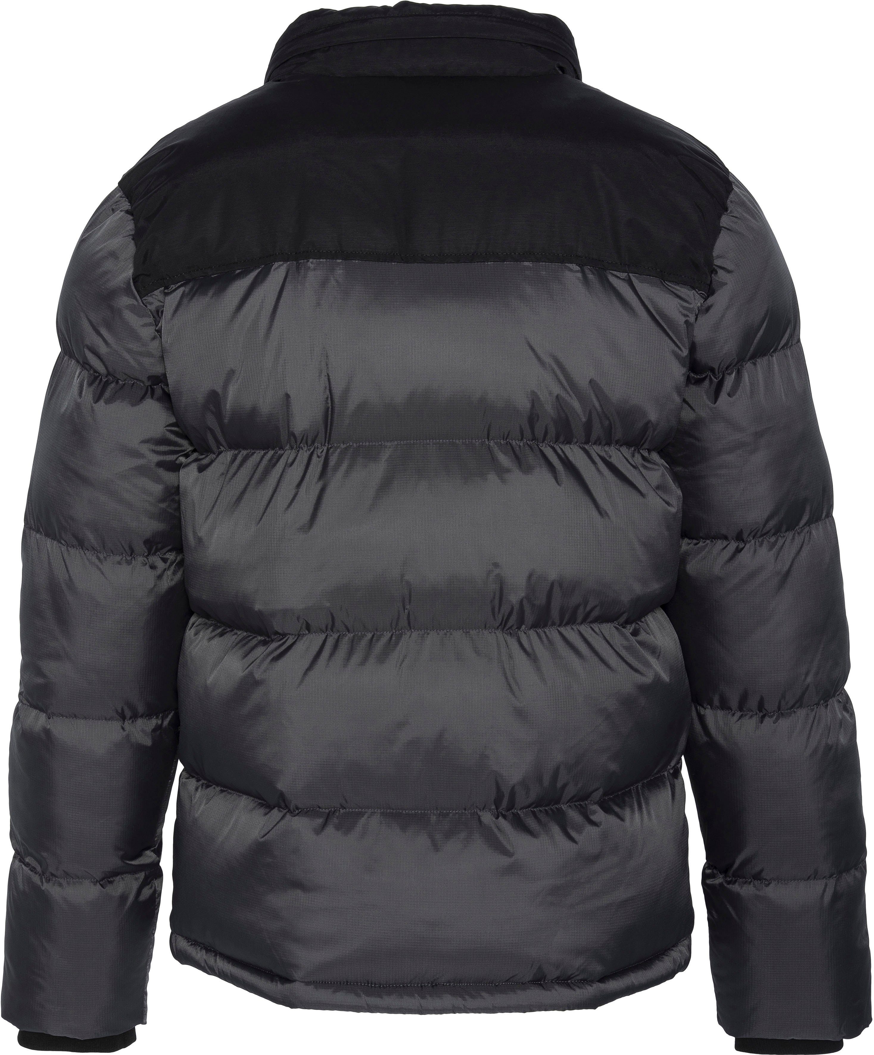 Schott Steppjacke anthracite NYC Logostickerei dezenter mit