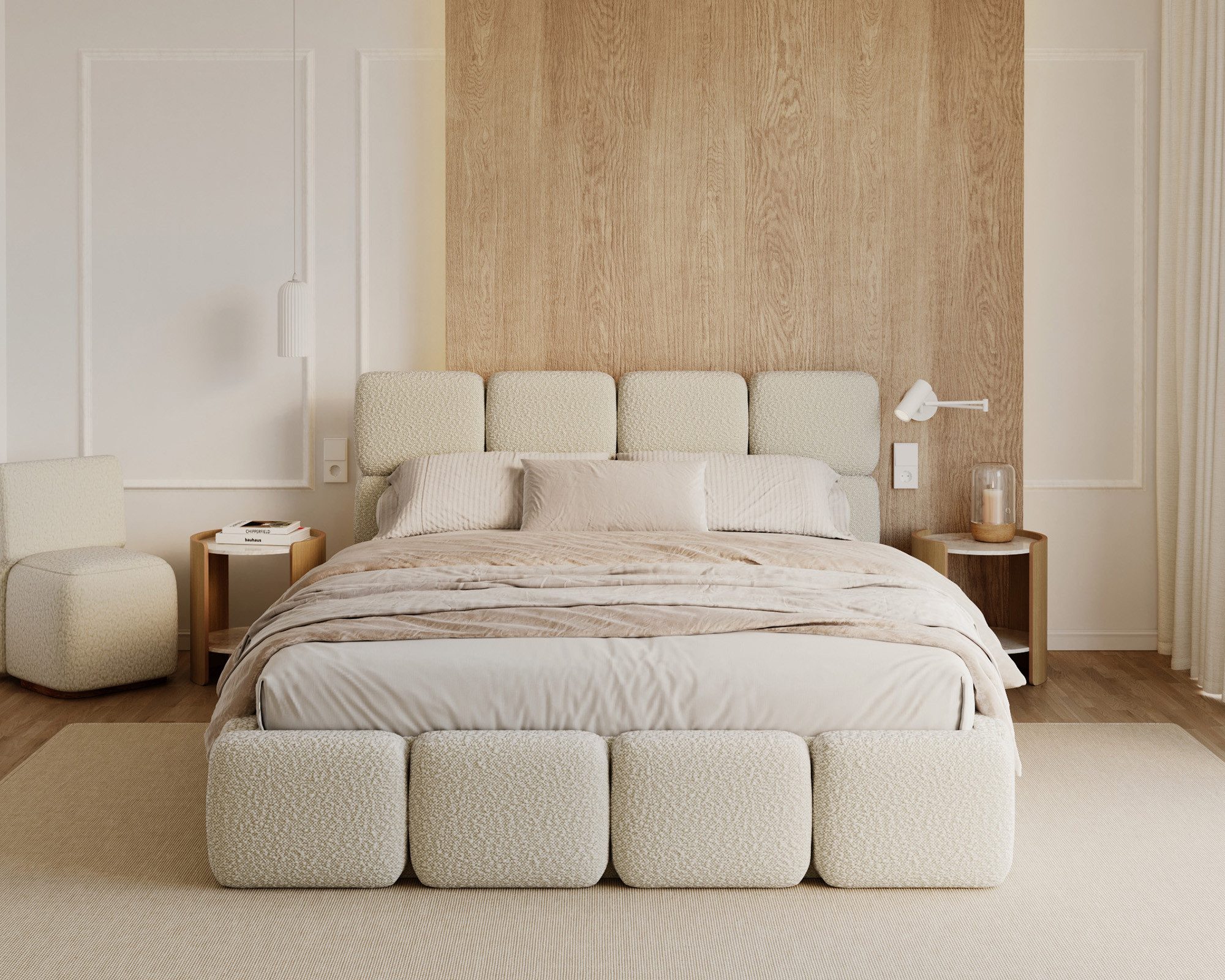 thematys Polsterbett Bett Stauraumbett Bezug Cleo / Bouclé 140x200, 160x200 günstig online kaufen