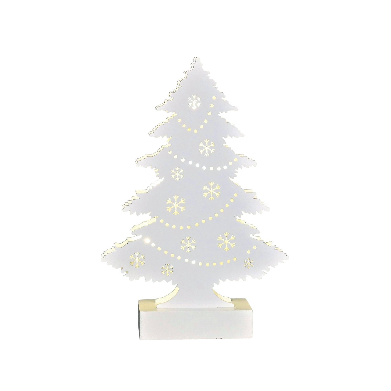 Weihnachtsfigur HGD LED 1 (Stück, Leuchtdeko beleuchtet St), Weihnachtsbaum Holz-Glas-Design