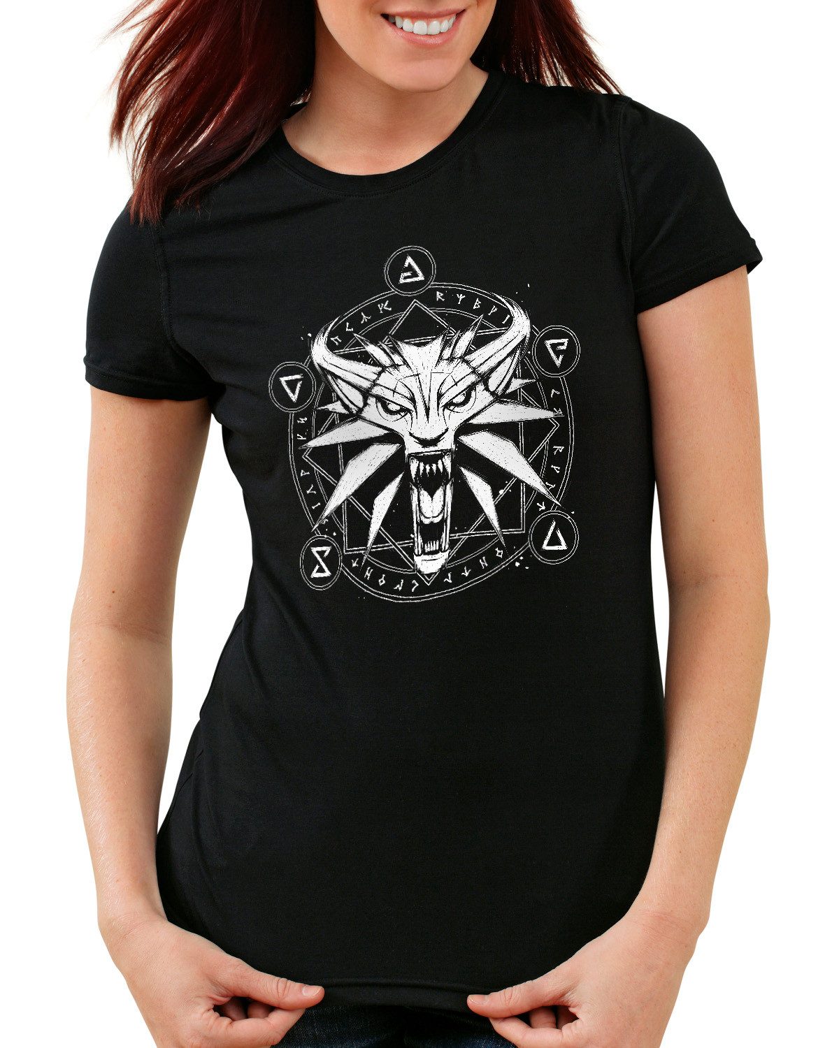 style3 T-Shirt Wolf Crest geralt riva der hexer the witcher