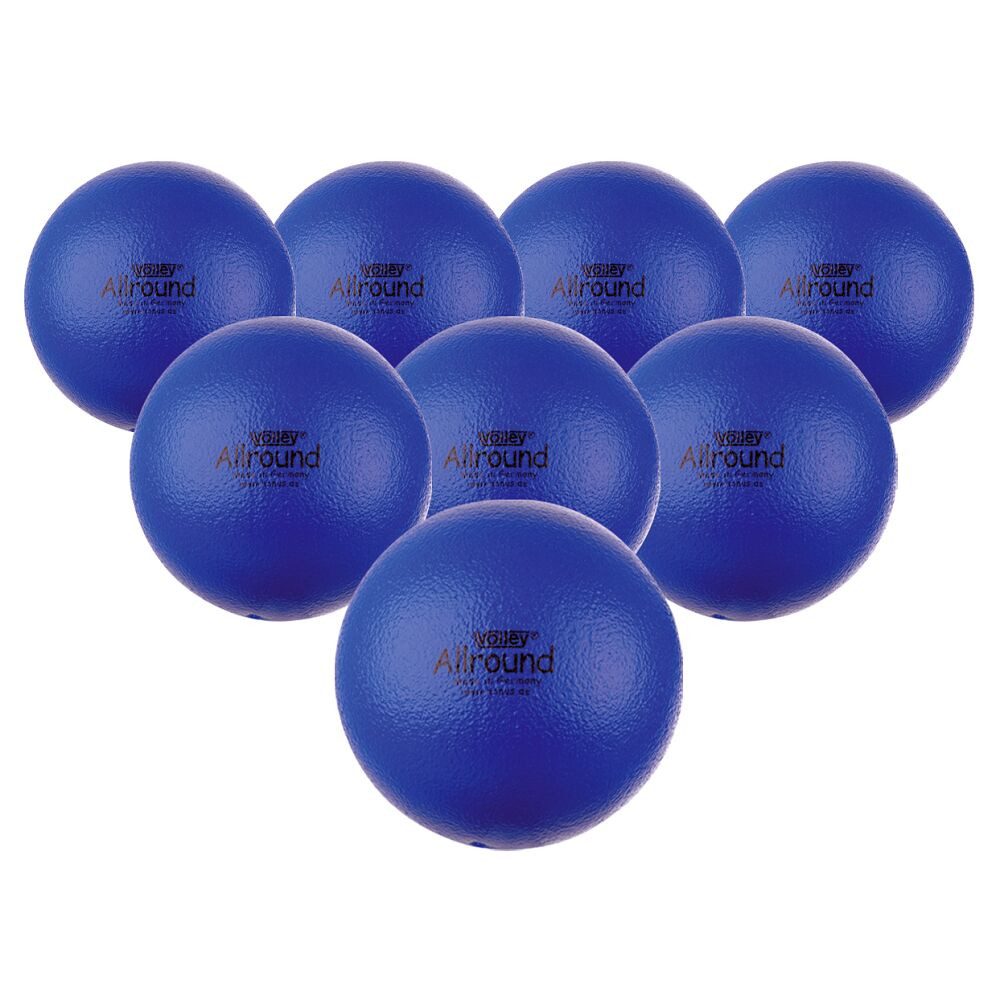 Volley Softball Weichschaumbälle-Set Allround, 8 Volley Allround Bälle, mit Elefantenhaut beschichtet