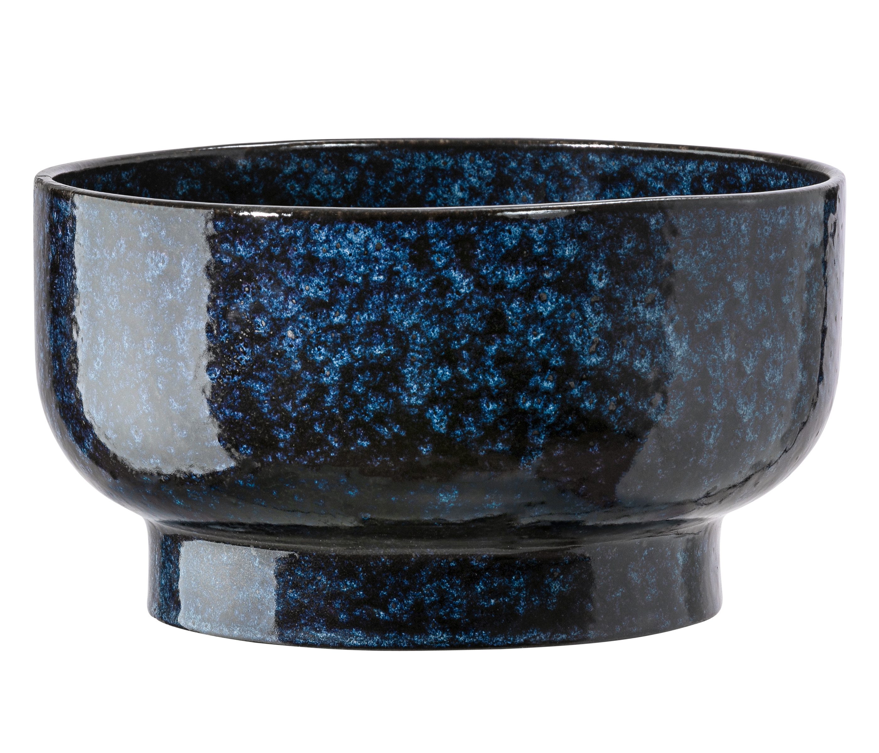 Dehner Blumentopf Schale Pavone, handgefertigt, Ø 25 cm, Höhe 14 cm, glasierte Keramik