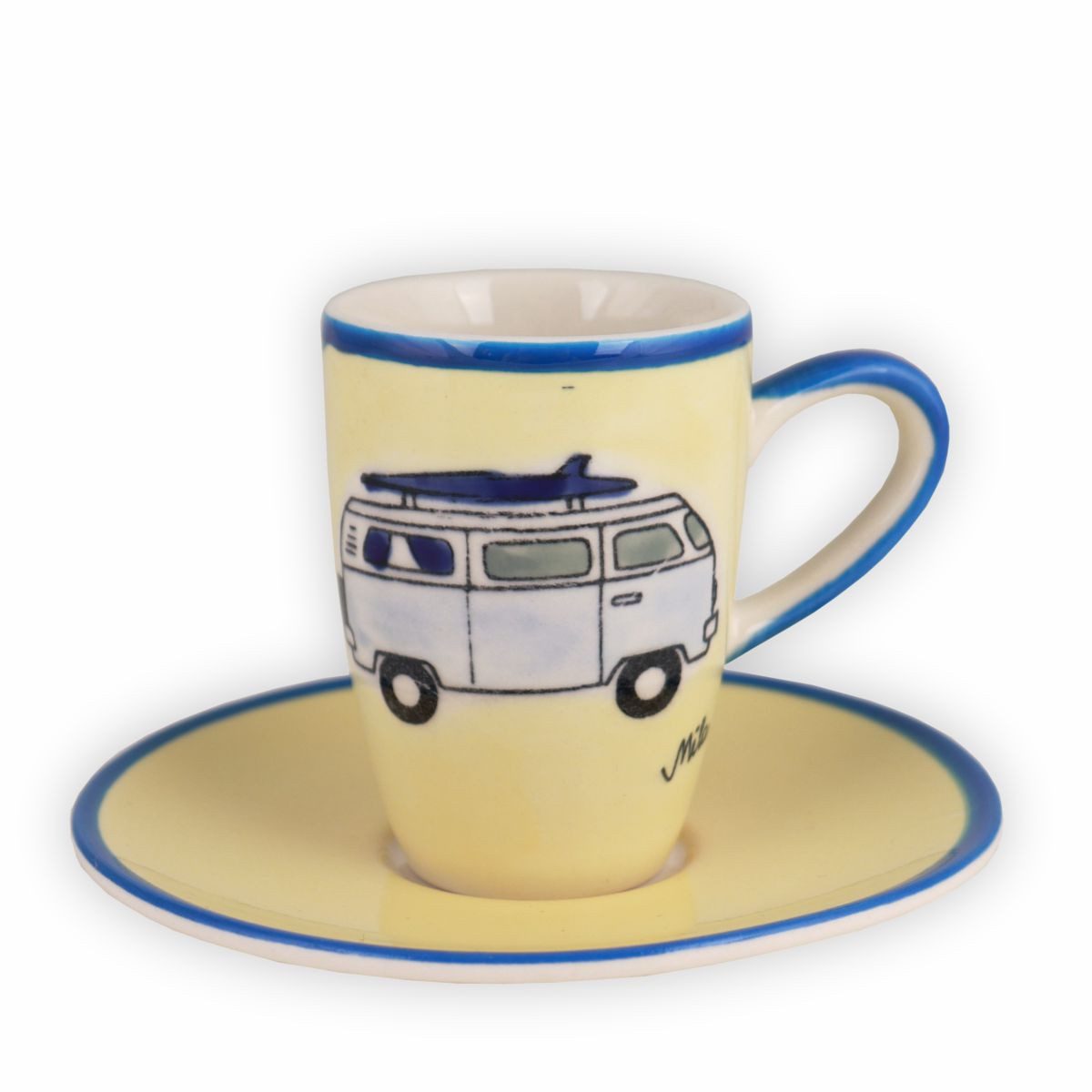 Mila Espressotasse Mila Keramik Espresso-Tasse mit Untere Outdoor, ca. 75 ml, Keramik