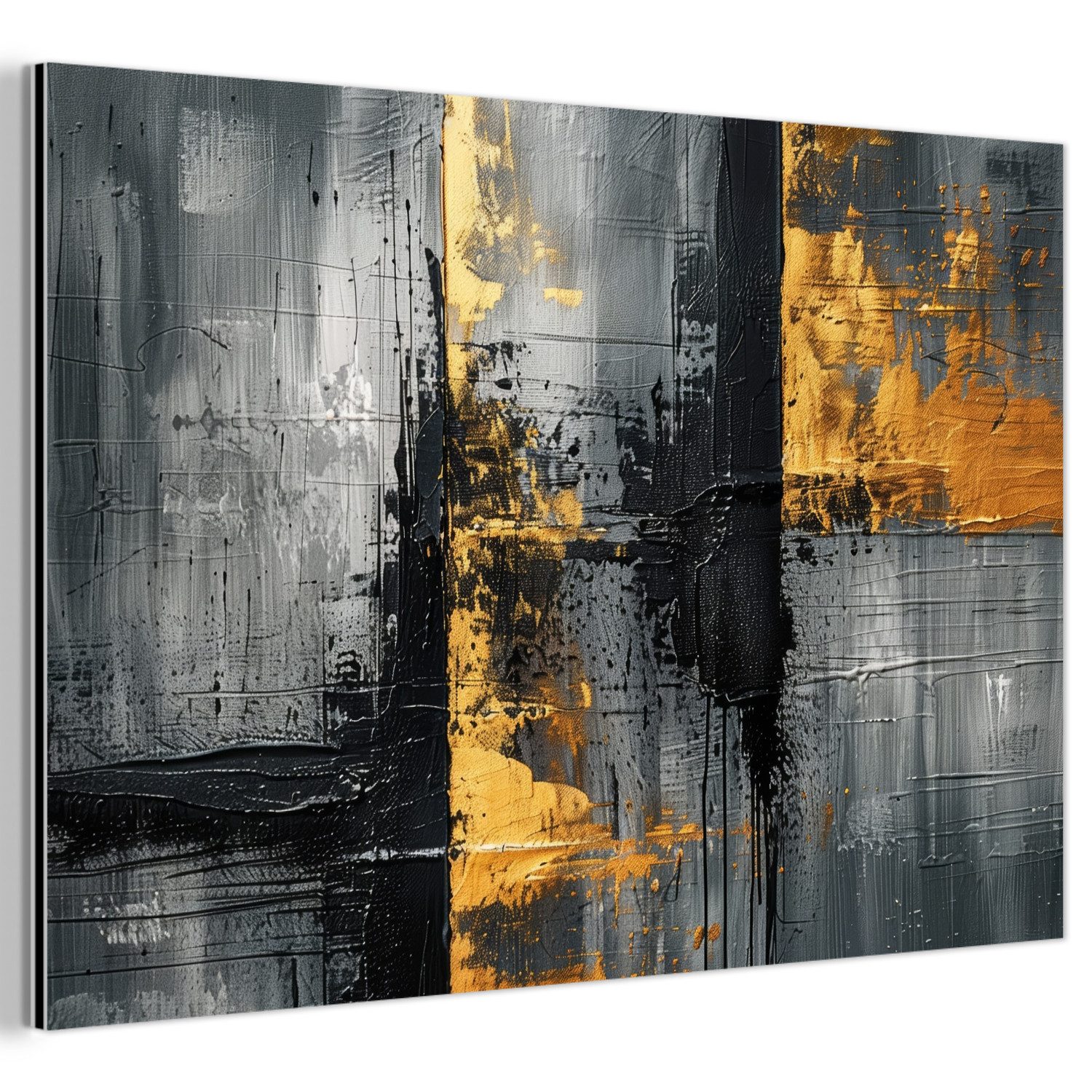 MuchoWow Metallbild Modern - Gold - günstig online kaufen