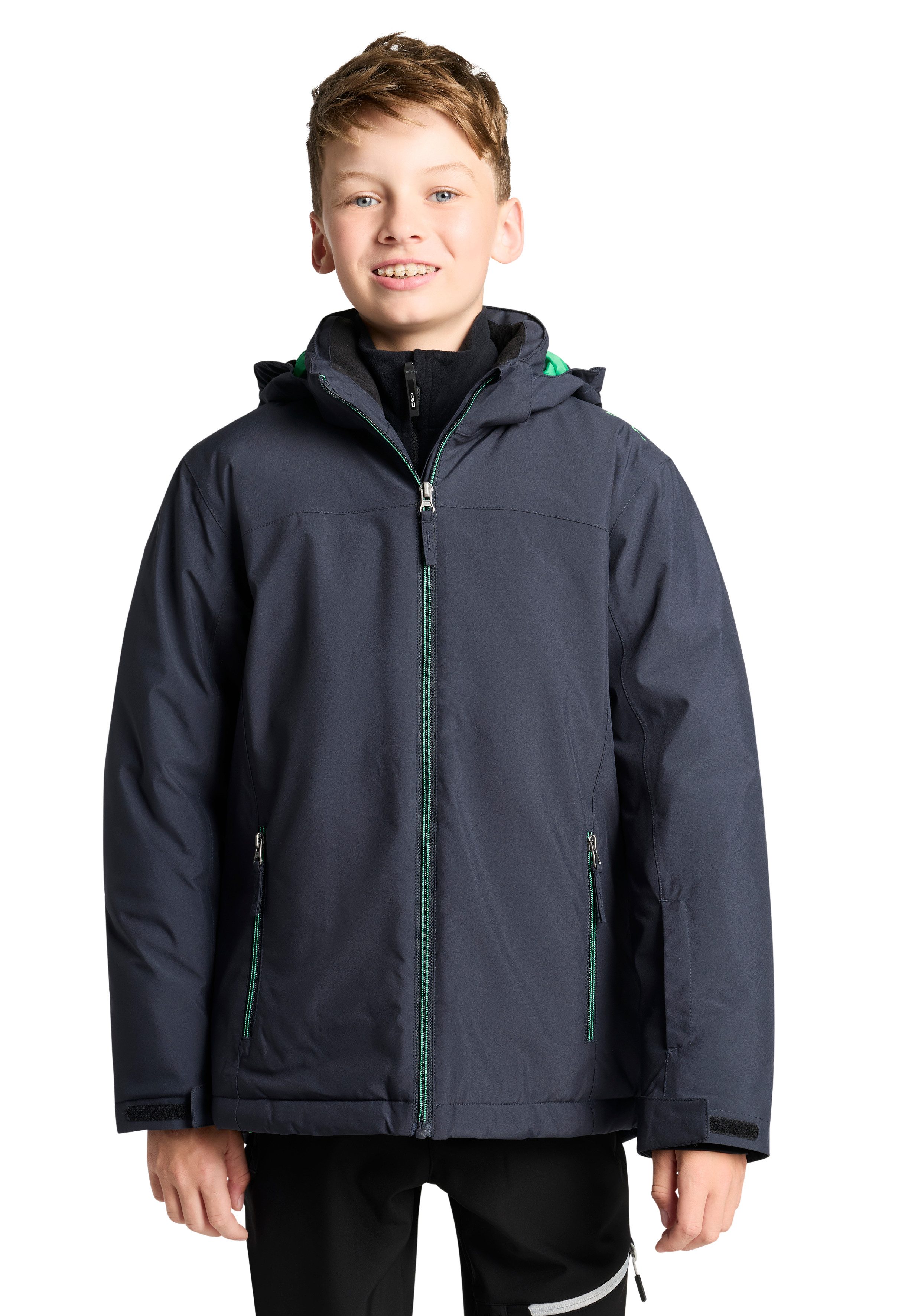 CMP Winterjacke KID JACKET SNAPS HOOD mit Kapuze, aus Polyester