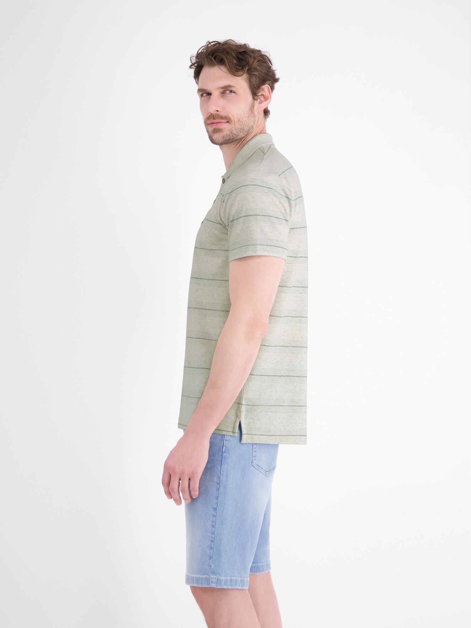 LERROS Poloshirt Poloshirt in feiner Piquéqualität mit frischer Streifenoptik