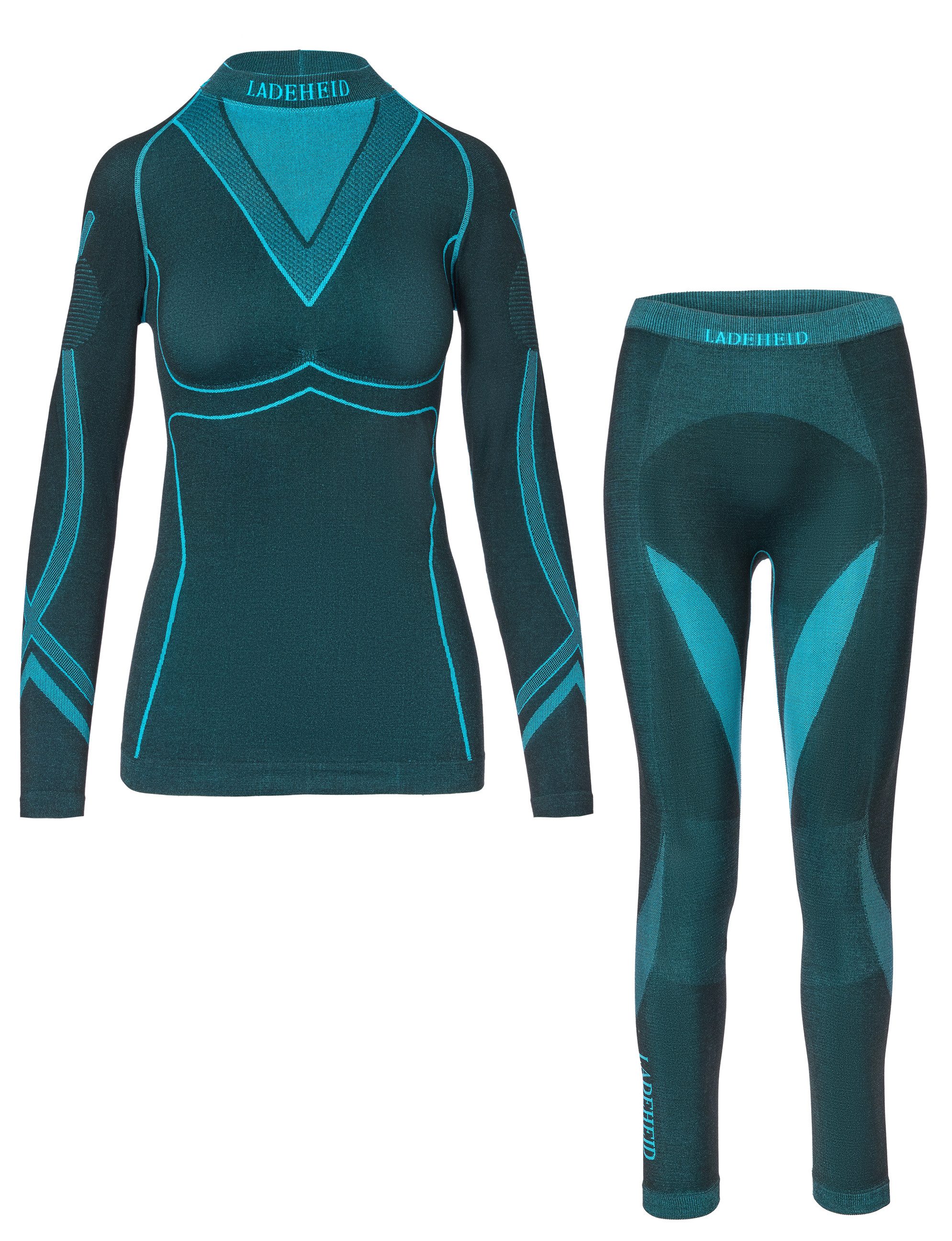Funktionsunterhemd Damen Funktionsunterwäsche Set Shirt Unterhose Thermoaktiv LAGI006
