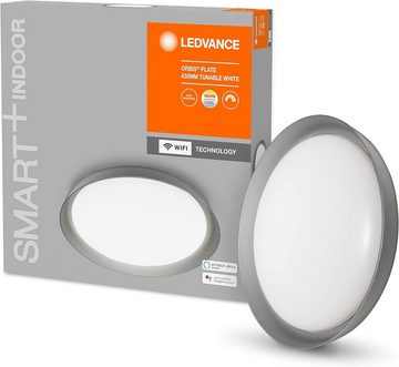 Ledvance Smarte LED-Leuchte Wifi Wandlampe Panel Deckenlampe dimmbar farbwechsel Ø43cm, LED fest integriert, Kaltweiß, Warmweiß, App-Steuerung, Wand-und Deckenleuchte, Dimmbar, Farbwechsel