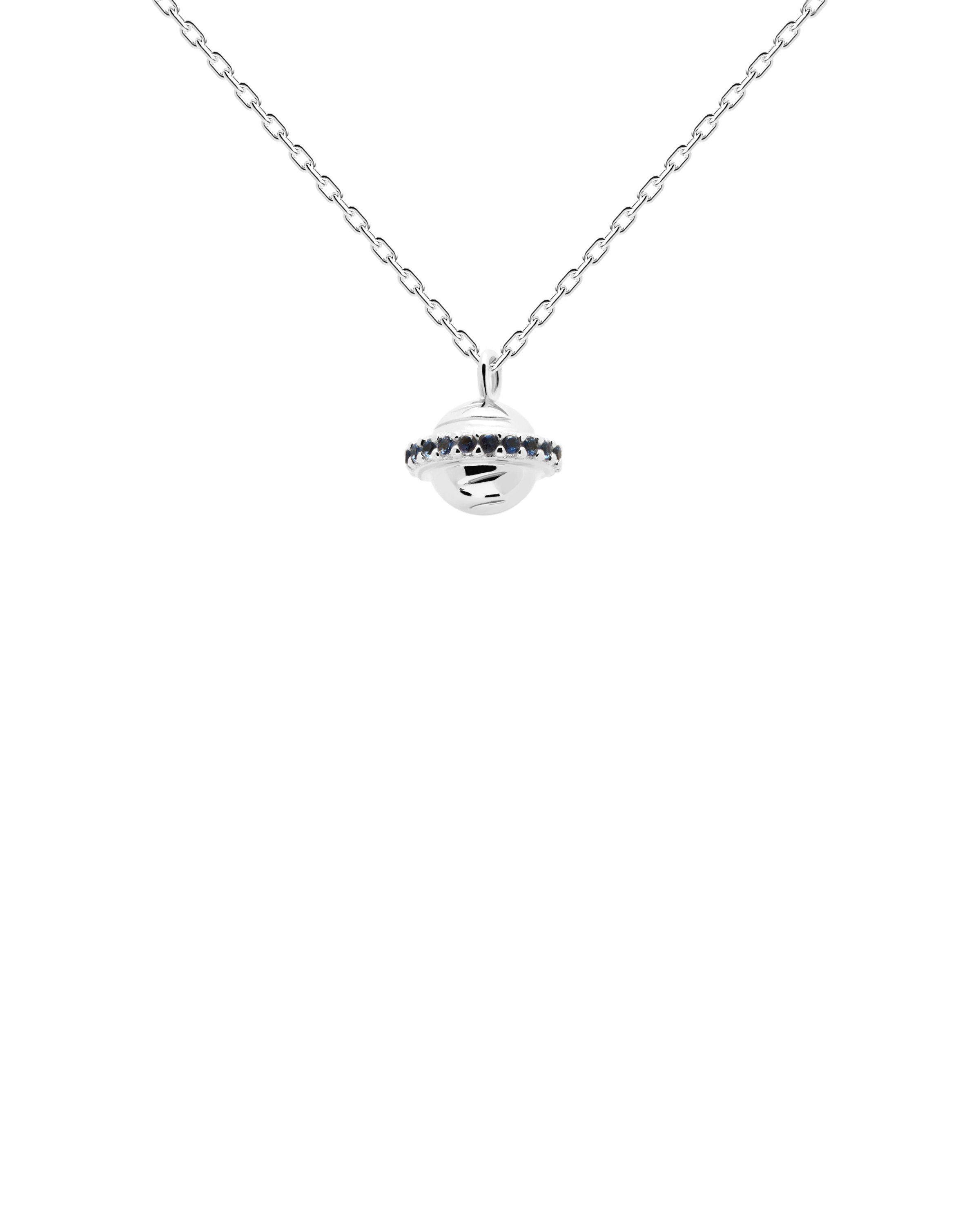 P D Paola Kette mit Anhänger A Trip To Saturn 925er Sterlingsilber
