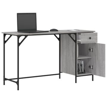 vidaXL Schreibtisch Computertisch Grau Sonoma 131x48x75 cm Holzwerkstoff