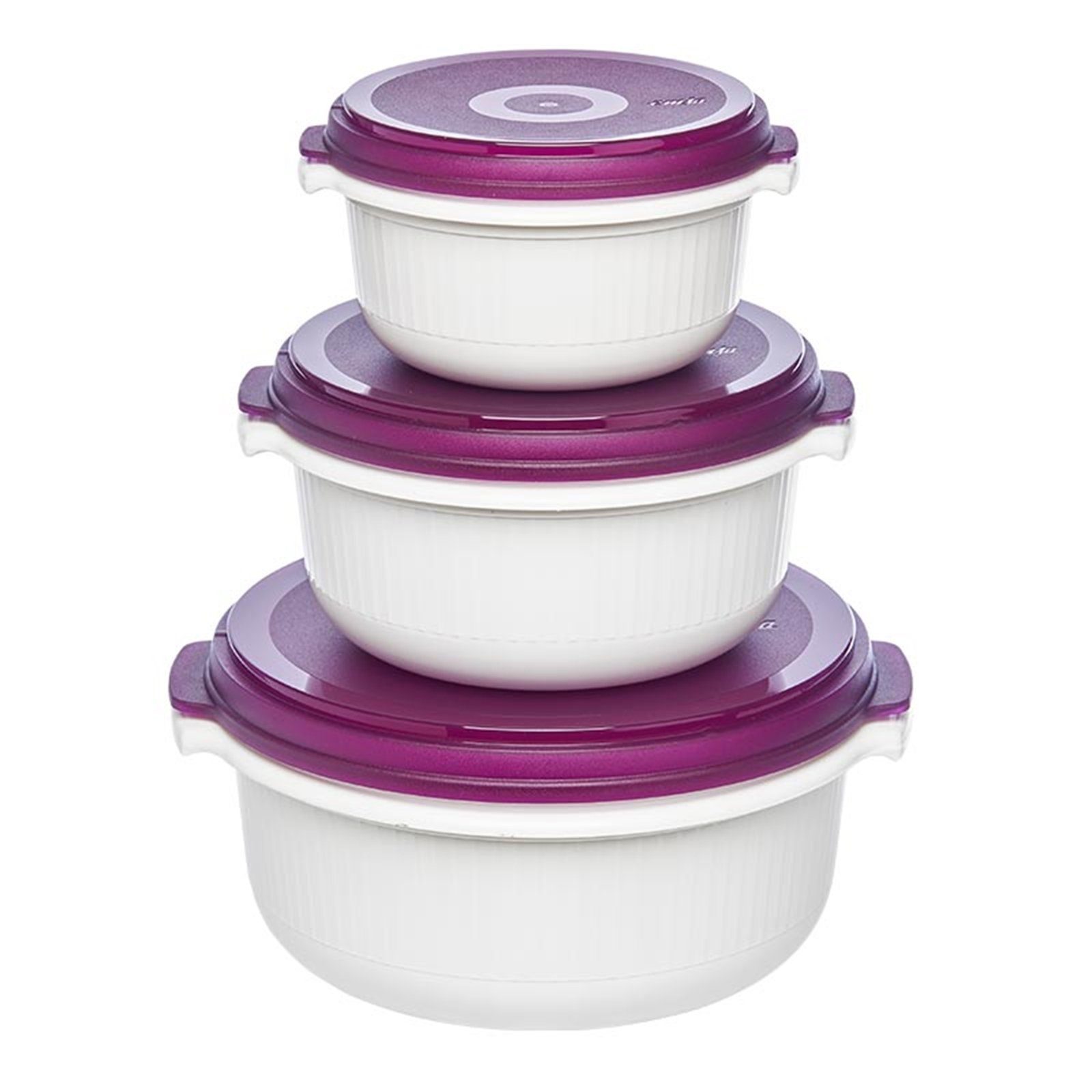 Emsa Mikrowellenbehälter Mikrowellentopf 3er Set Micro Family, Polypropylen, (3-tlg)