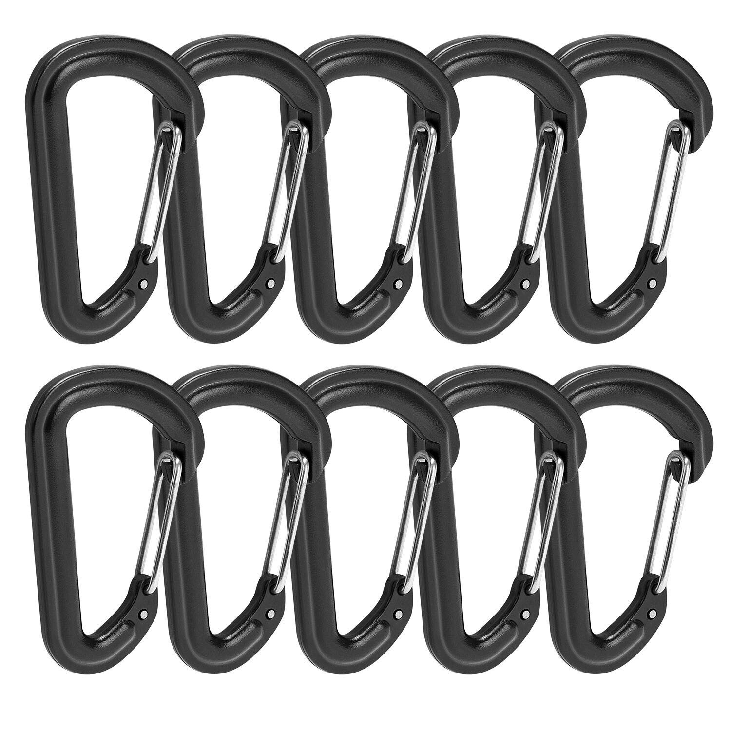 alca Karabiner Karabiner-Haken 10er Set Tragkraft 10 kg Camping Outdoor Freizeit, (10 St)