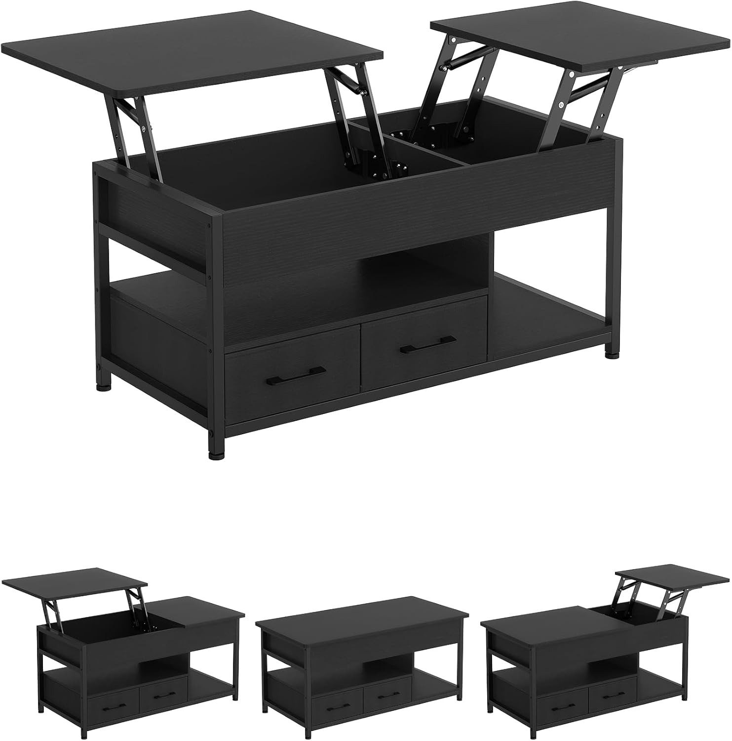 MSMASK Couchtisch mit Stauraum, Beistelltisch, Wohnzimmertisch, günstig online kaufen