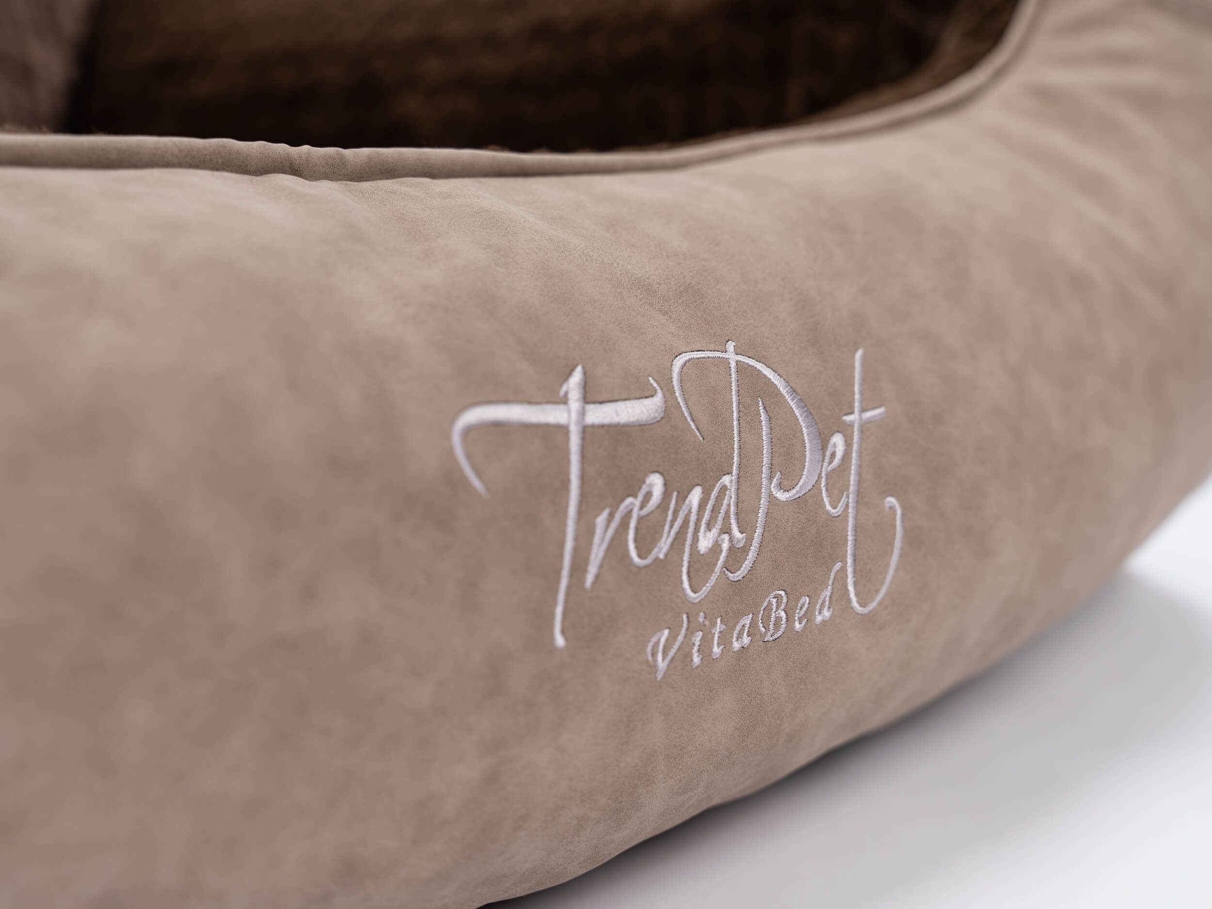 TrendPet Tierbett VitaBed Style Braun - Orthopädisches Hundebett, 100% Polyester, 5cm Matratze aus Memory Foam