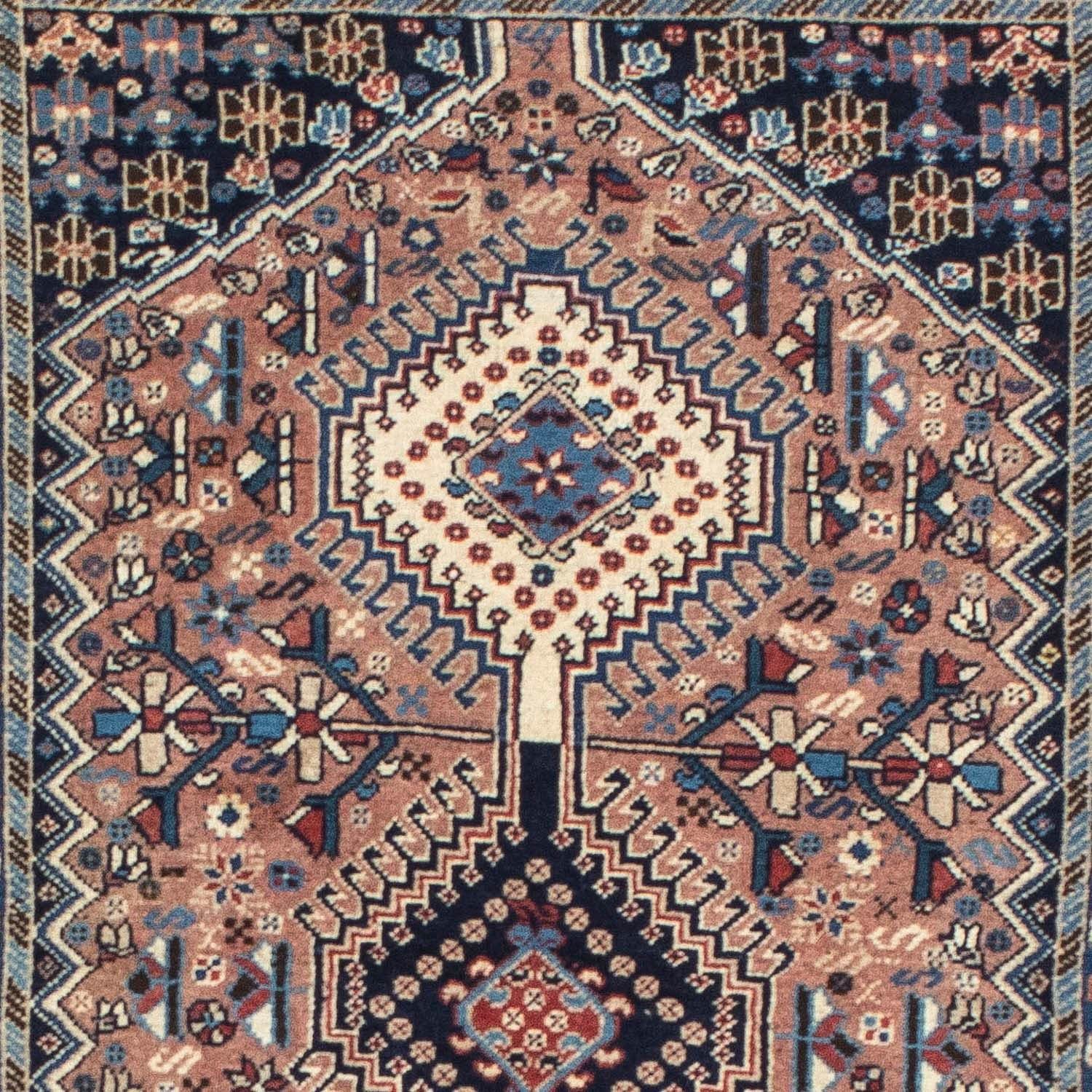 Yalameh mm, 144 Durchgemustert morgenland, 103 cm, Handgeknüpft Höhe: x Blu rechteckig, 10 Wollteppich