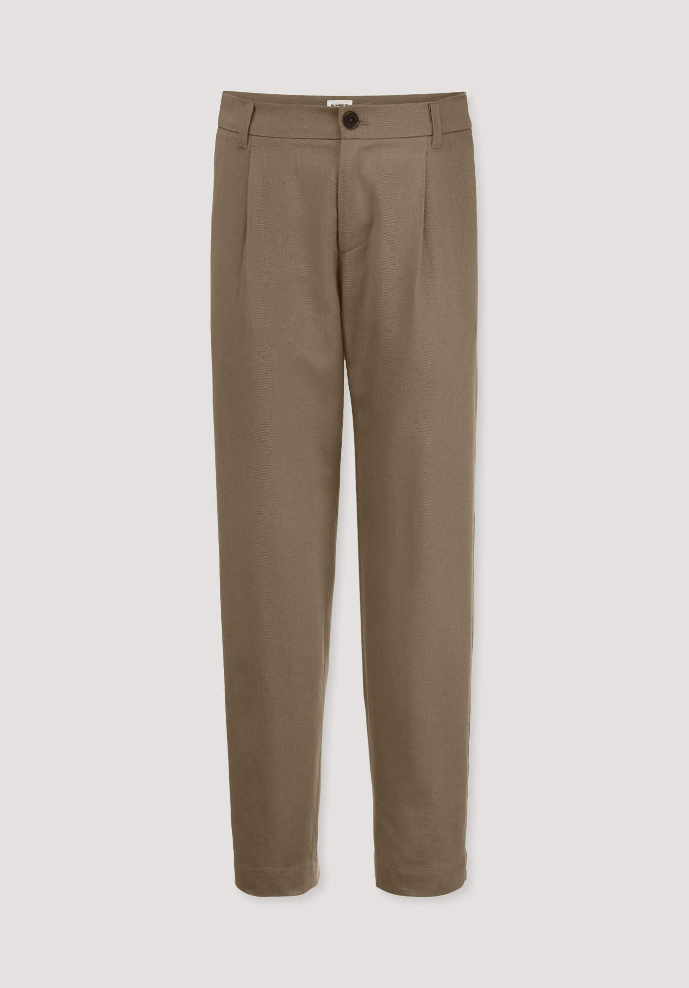 Hessnatur Stoffhose aus Bio-Baumwolle mit Leinen (1-tlg)