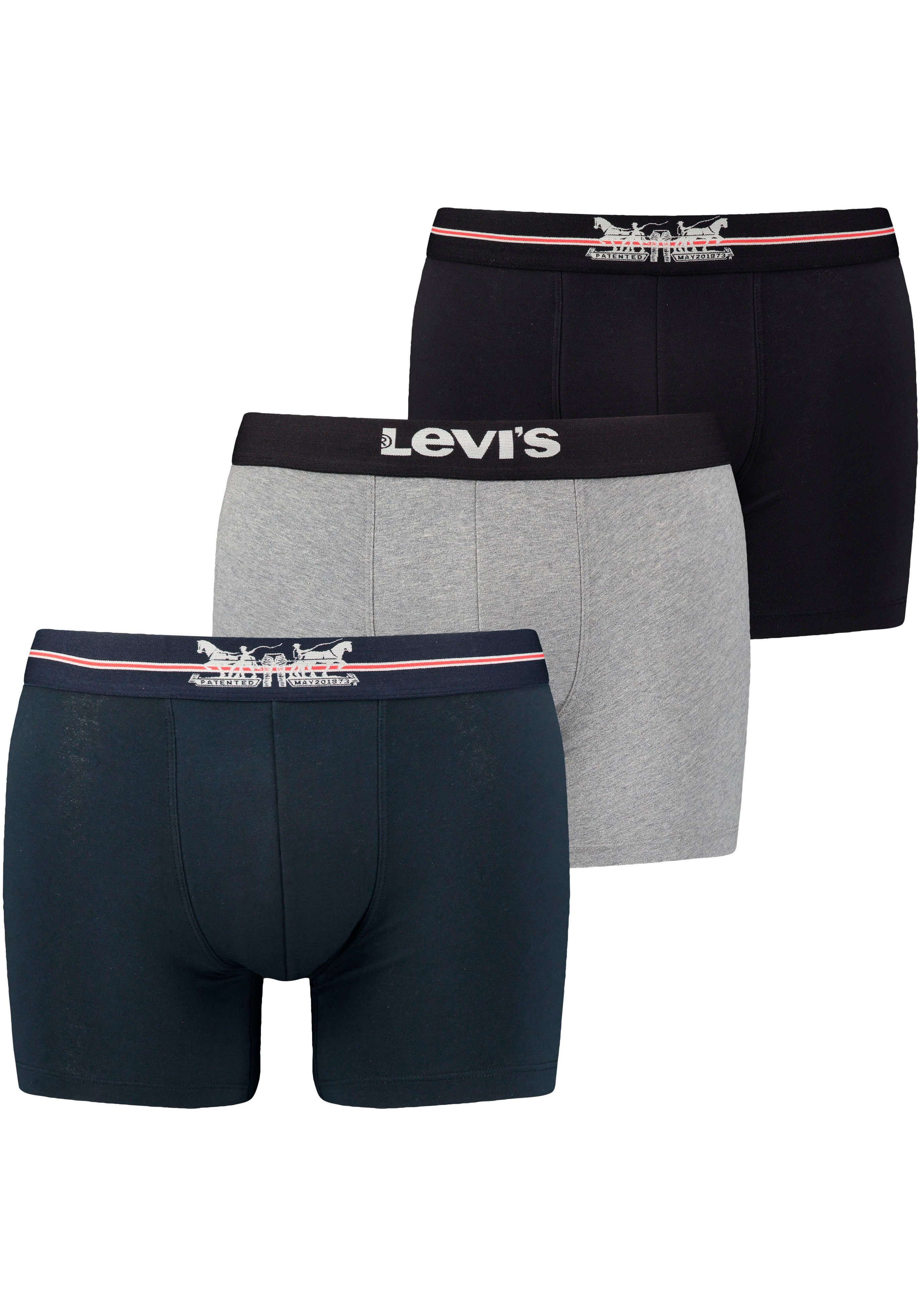 Levi's® Boxershorts (Packung, 3-St., 3er-Pack) mit breitem Logobund