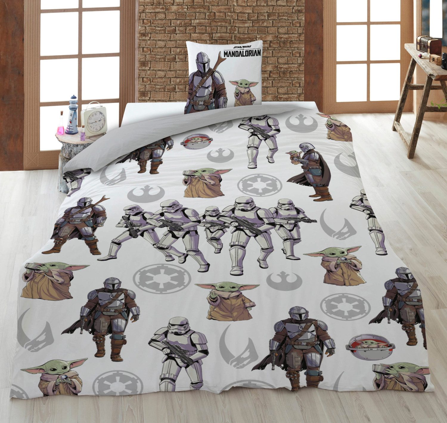 AY!Max Kinderbettwäsche Star Wars Wende Постільна білизна Set 2 tlg. 135 x 200 cm 80 x 80cm, 1 teilig, Langlebig