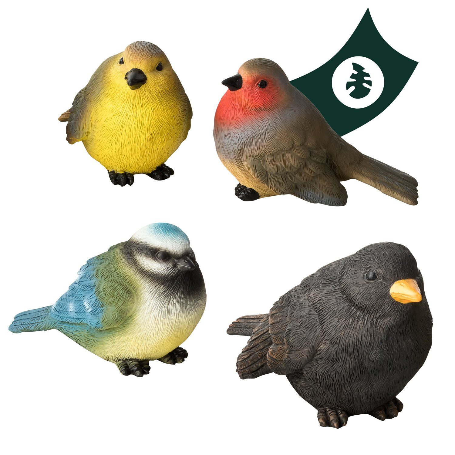 VERDOBA Gartenfigur Gartenfiguren wetterfeste Vögel, Adler, Eichhörnchen und Igel Deko