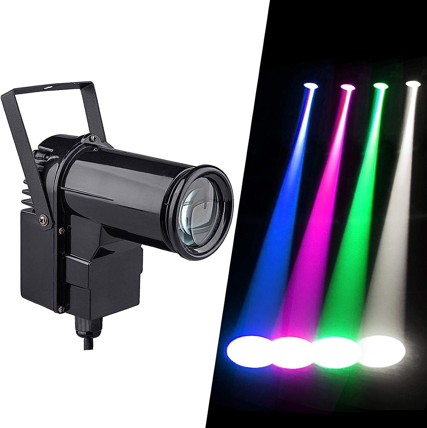 Welikera Discolicht LED Pinspot-Strahlen-Scheinwerfer,10W RGBW Punktstrahler,StadiumsLicht
