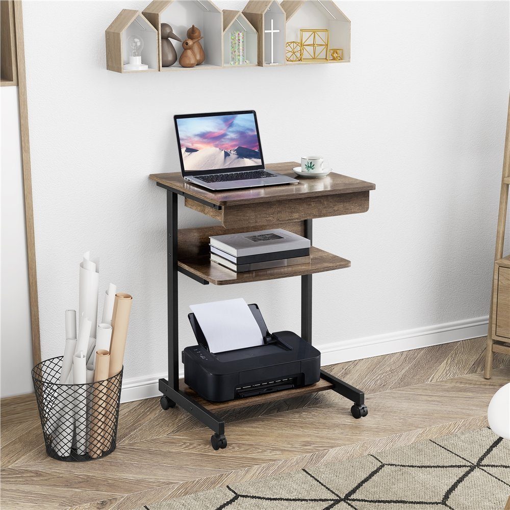 Wood Homeoffice Tastaturablage, Laptoptisch Yaheetech Schreibtisch, mit für Taupe