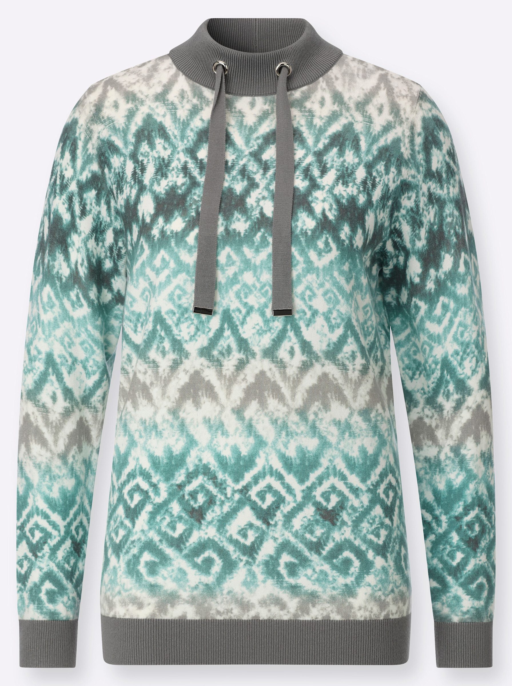 Strickpullover Druck-Pullover Langarm Jersey