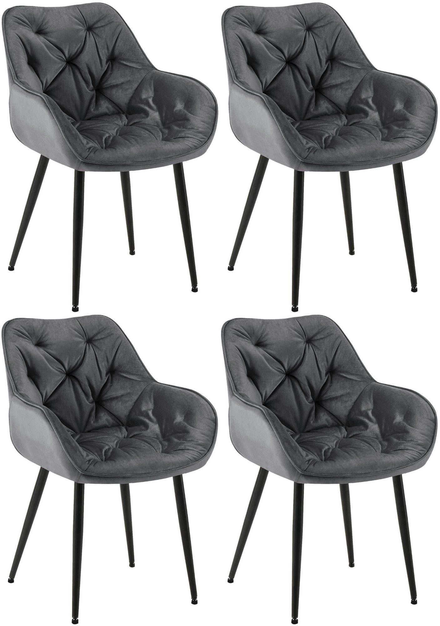 CLP Esszimmerstuhl Tanna Samt (4er Set), günstig online kaufen