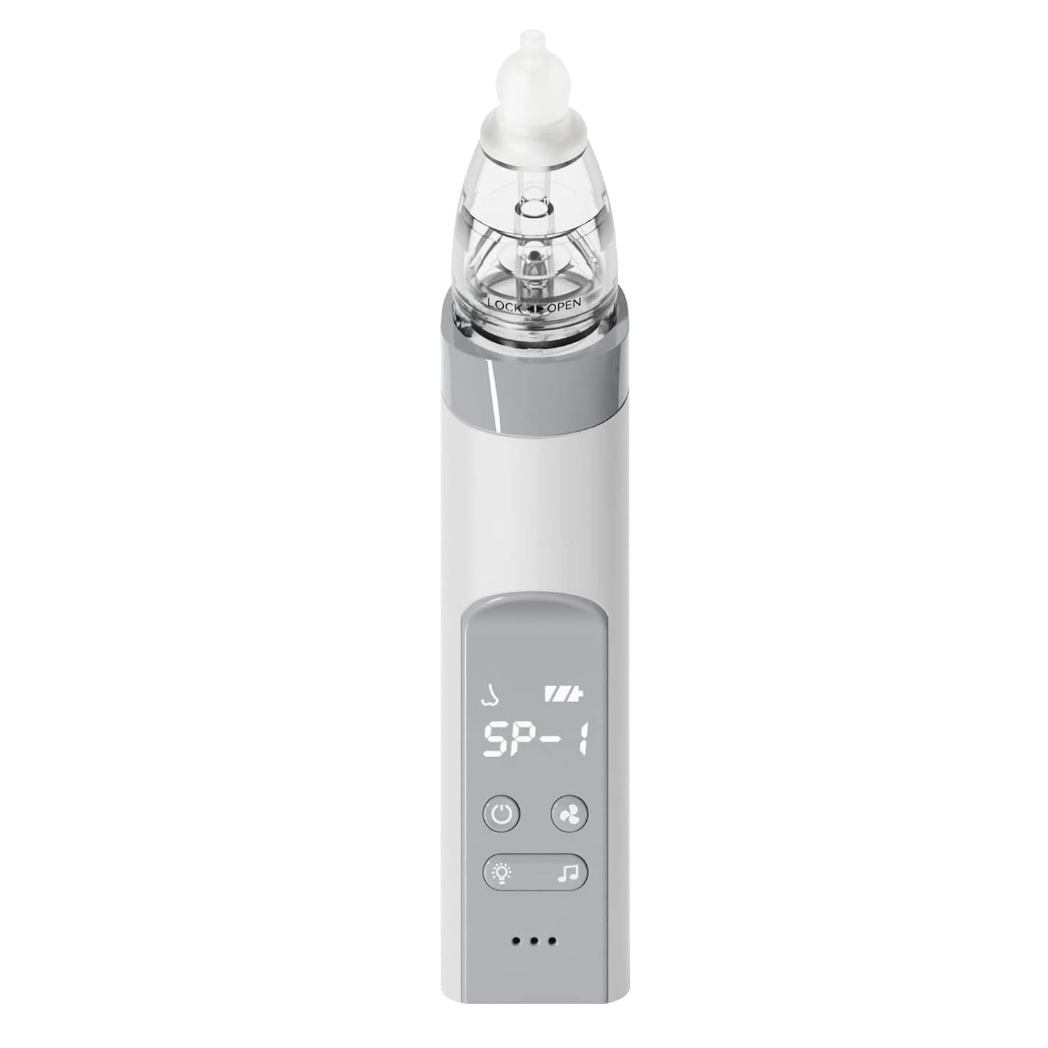 TUWENA Nasensauger Nasensauger Baby Elektrisch Staubsauger Wiederaufladbar, Musik & Licht, Mit 3 SaugstäRken 3 GrößEn Silikon Tipps