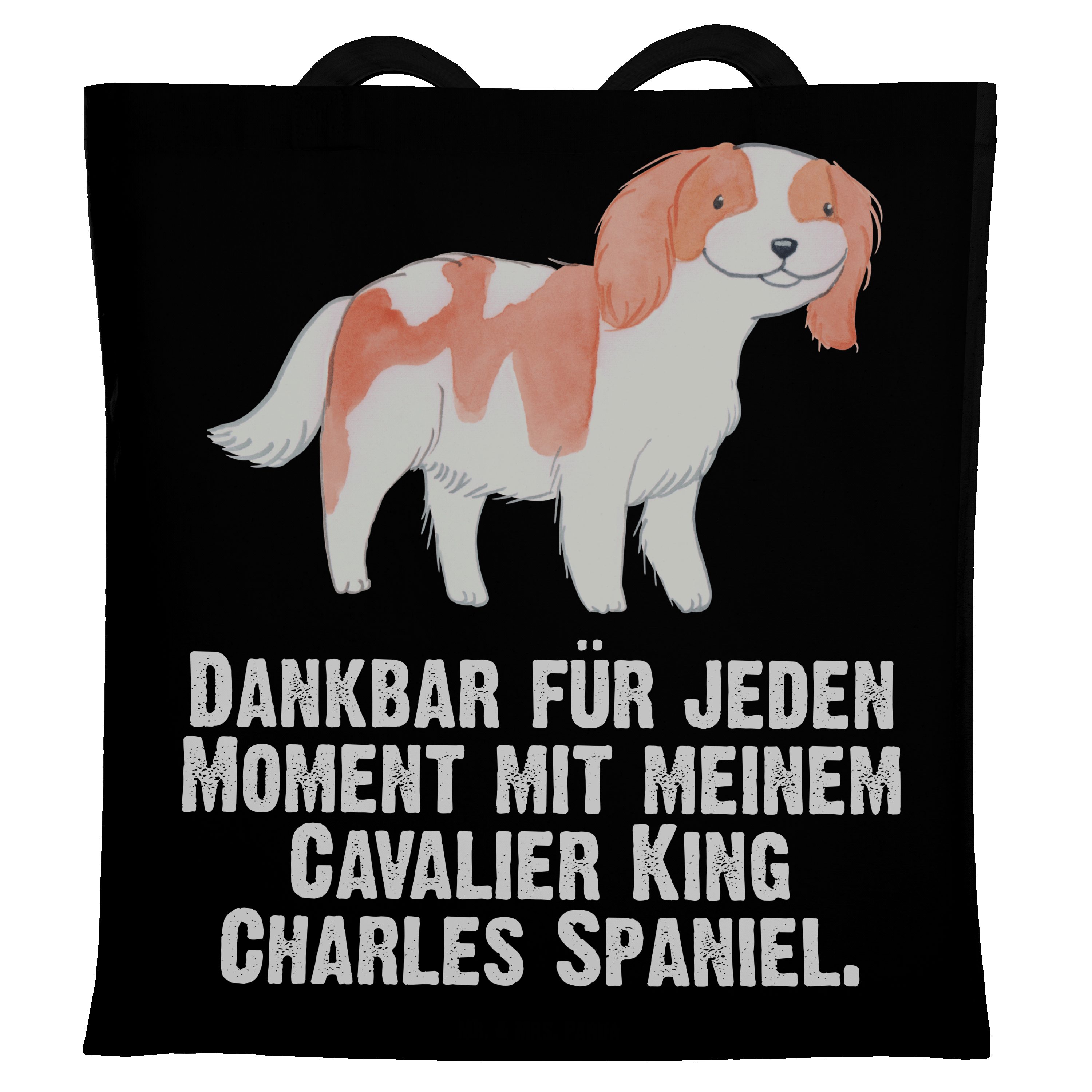 Moment Mrs. Cavalier & Tragetasche Geschenk, Stoffbeute Charles Mr. (1-tlg) King Panda Spaniel - Schwarz -