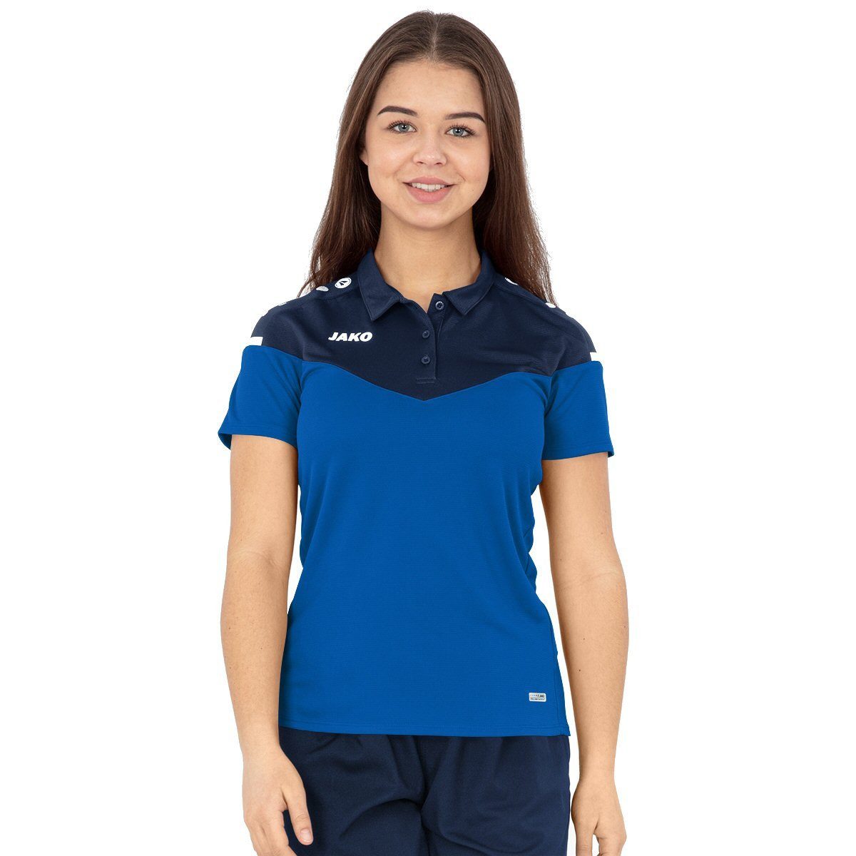 Jako Poloshirt Champ 2.0 (100% Polyester) blau/marine Damen