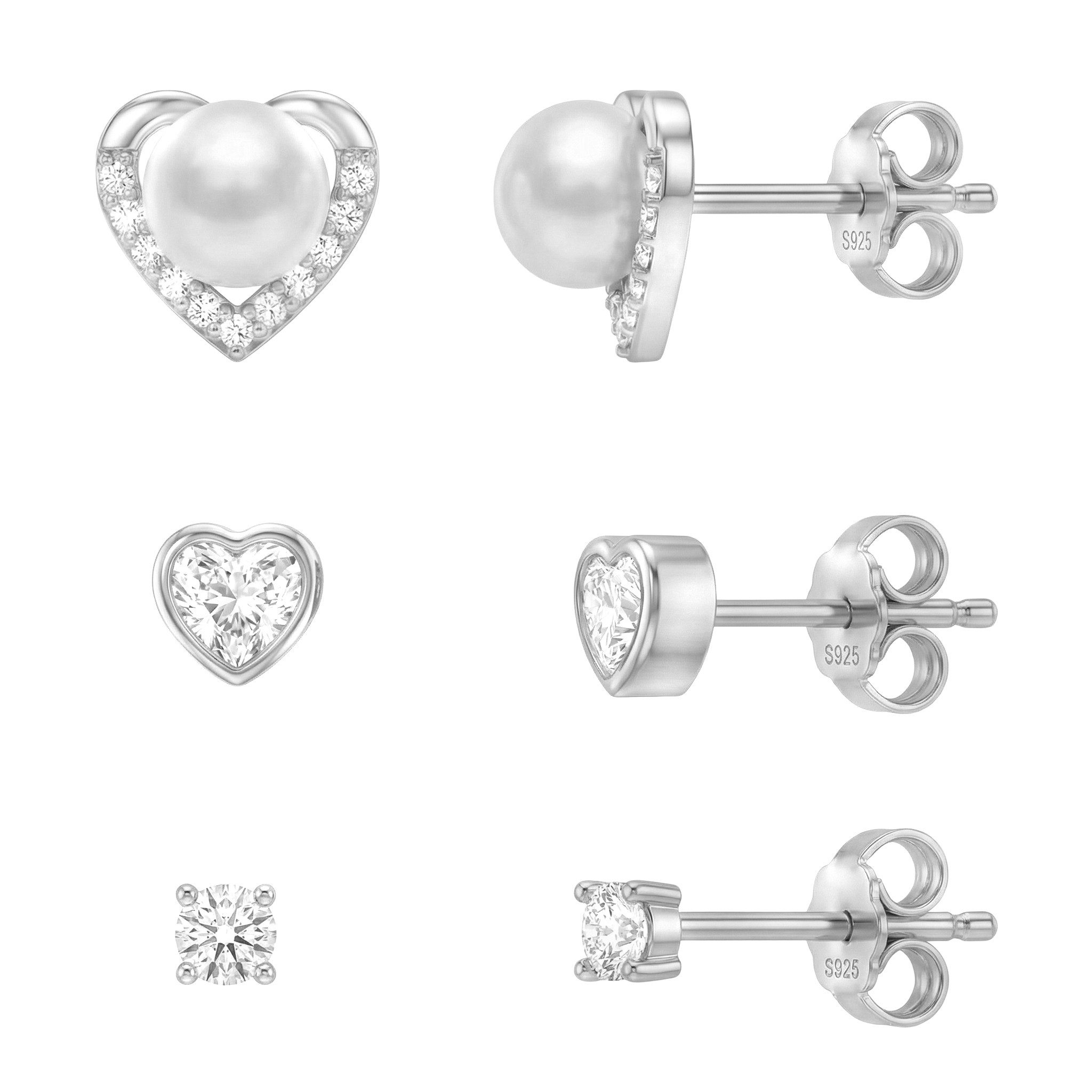 Sofia Milani Schmuckset Herz Zirkonia (6 Teile)