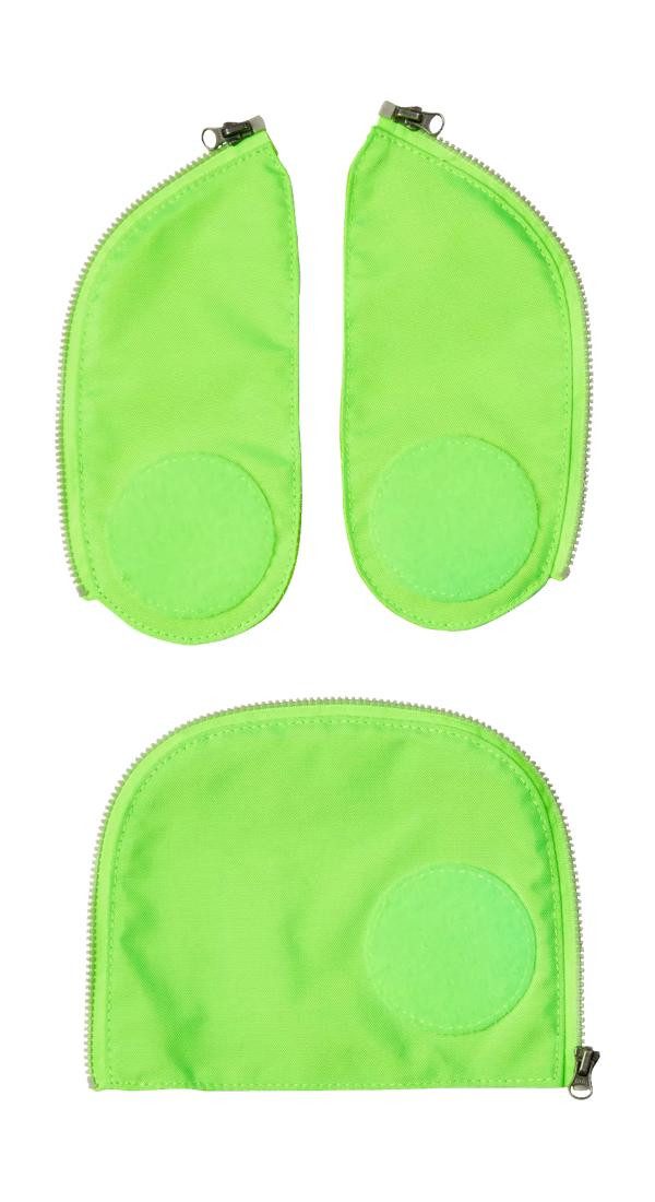 ergobag Schulranzen Fluo Zip Set (3-tlg), reflektierend
