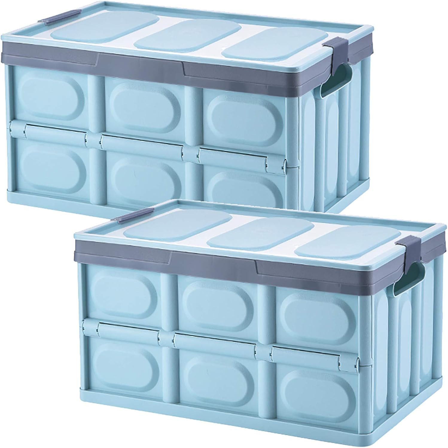 FELIXLEO Stapelbox 2 Stück KlappboxenStapelbar Mit Deckel30L KunststoffAufbewahrungsboxen (1 St)