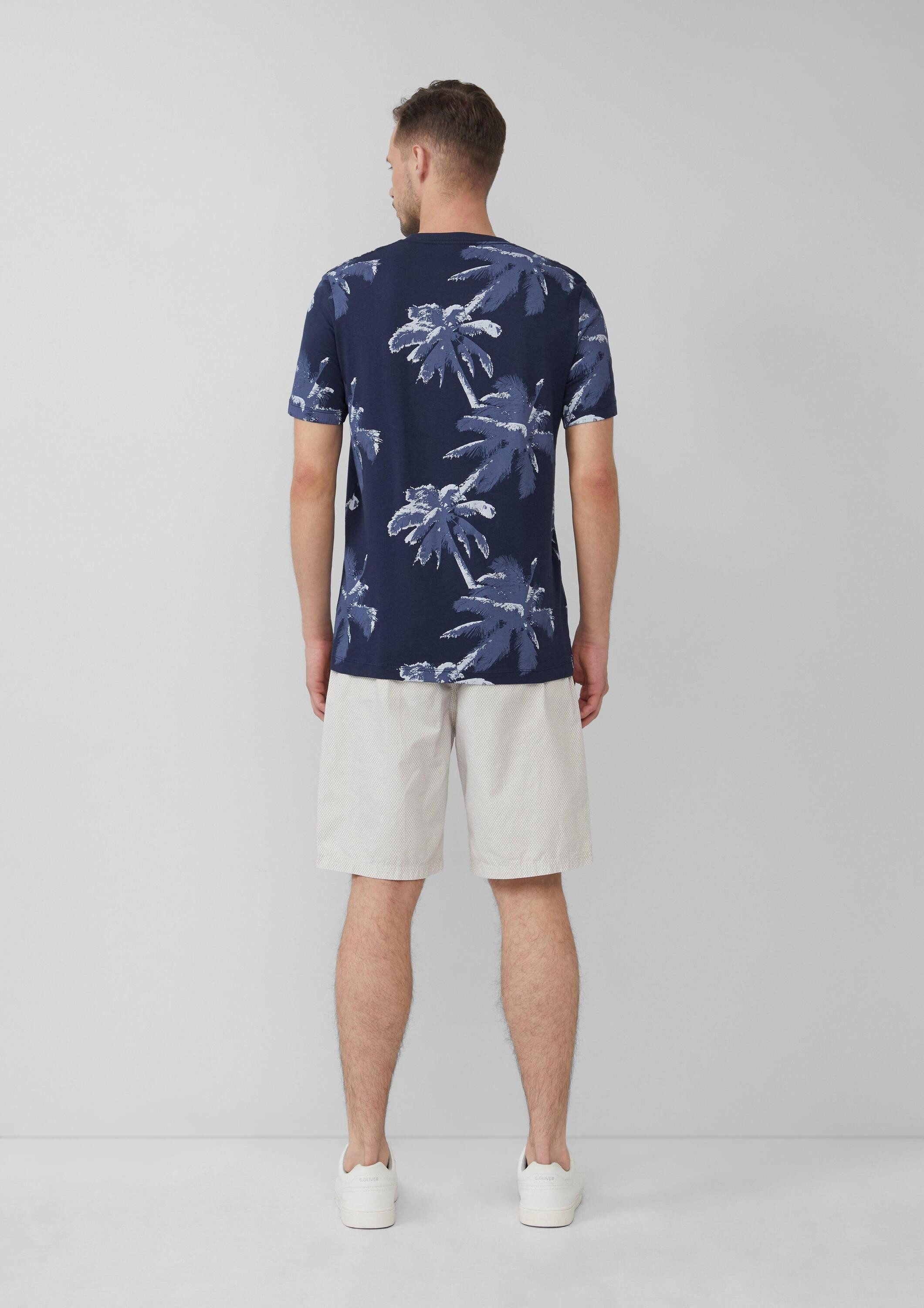 s.Oliver Shorts Bermuda DETROIT Relaxed-Fit-Bermuda mit Minimalmuster und Elastikbund