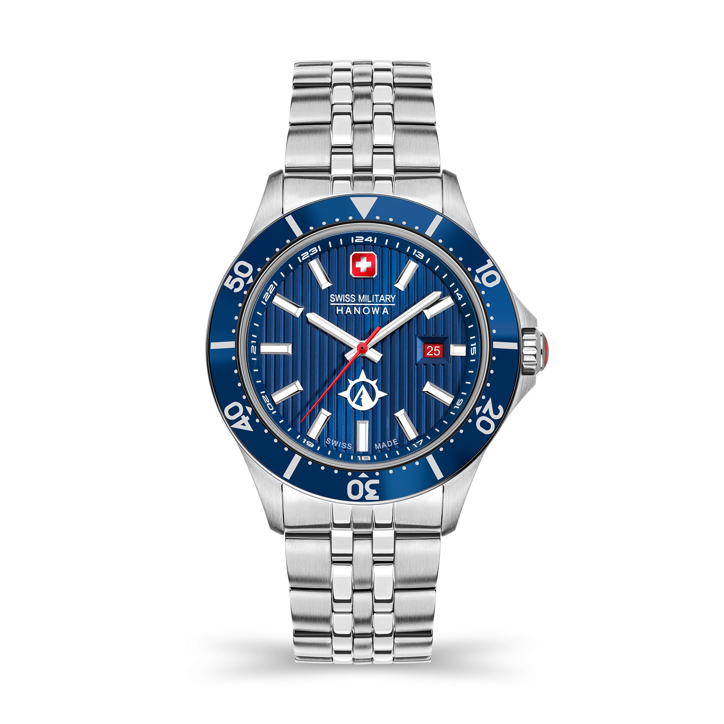 Swiss Military Hanowa Quarzuhr Flagship X SMWGH2100602, Armbanduhr, Herrenuhr, Swiss Made, Edelstahlarmband, analog, Tag