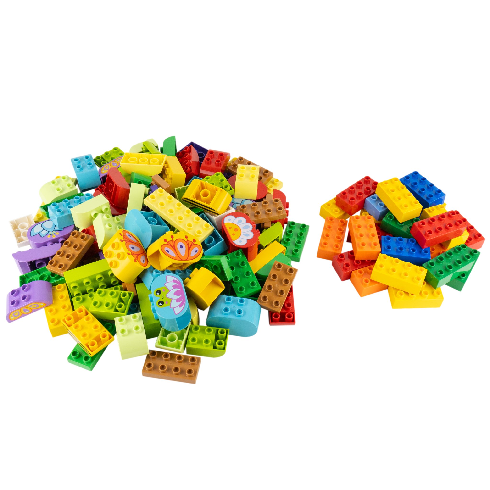 LEGO® LEGO® Duplo 100 Baustein + 25 2x4 Steine Bunt Menge 125 Stück Spielbausteine, (Bausteine, 125 St., Kreativ-Set), Made in Europe
