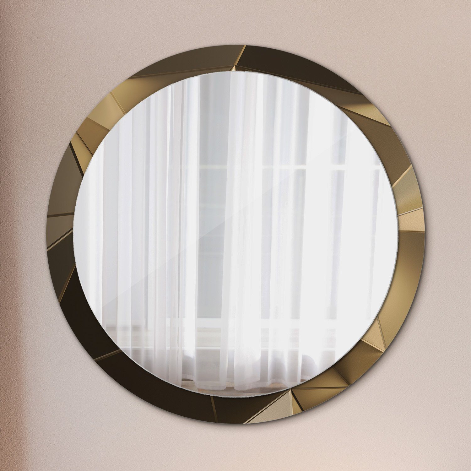 Runder Rundspiegel Spiegel Aufdruck Spiegel Tulup mit Modernem Aufdruck Runder Wandspiegel mit Deko Abstrakt Modernem Ø100cm, Rund:
