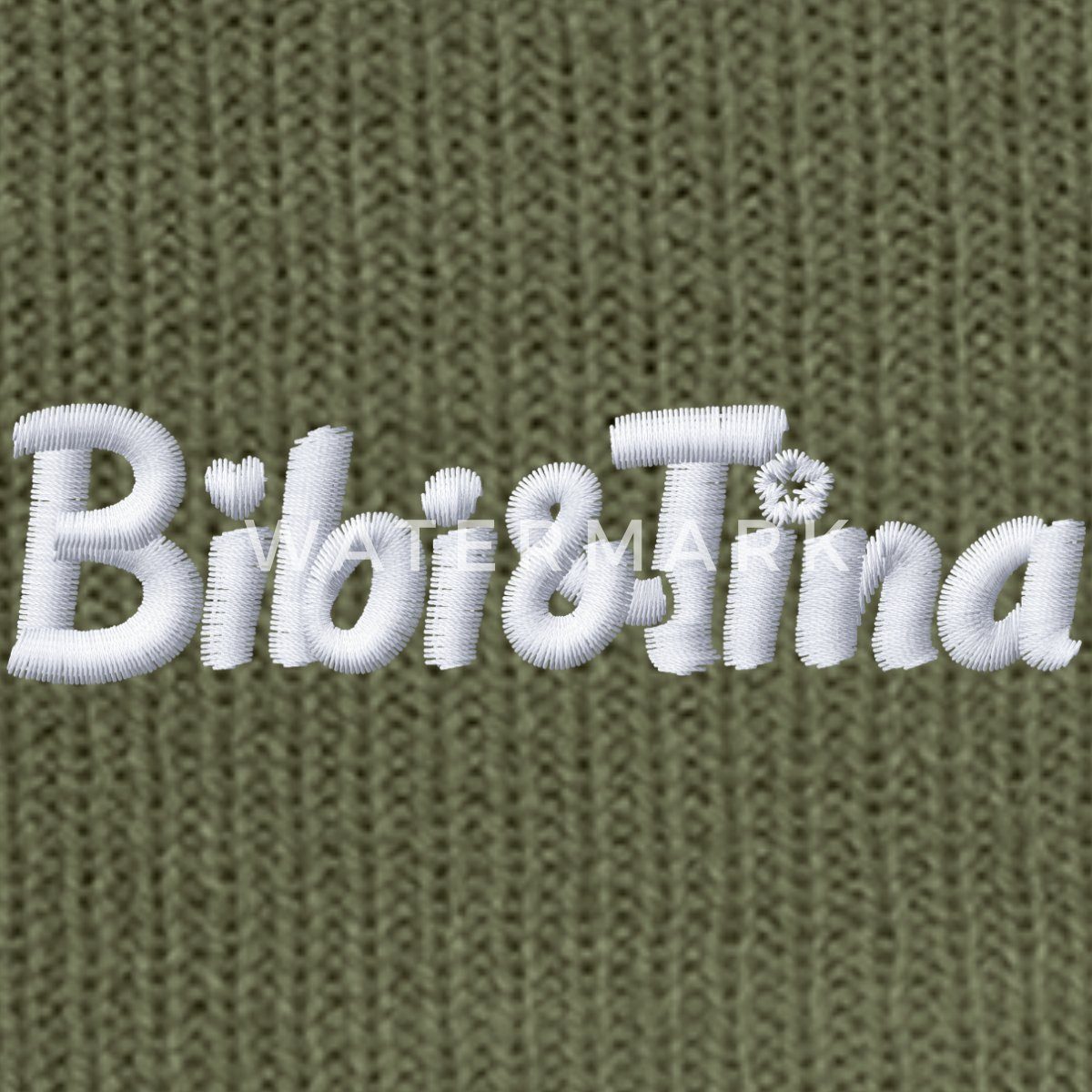 Spreadshirt Beanie Bibi und Tina Logo Stick Bestickte Wintermütze (1-St)