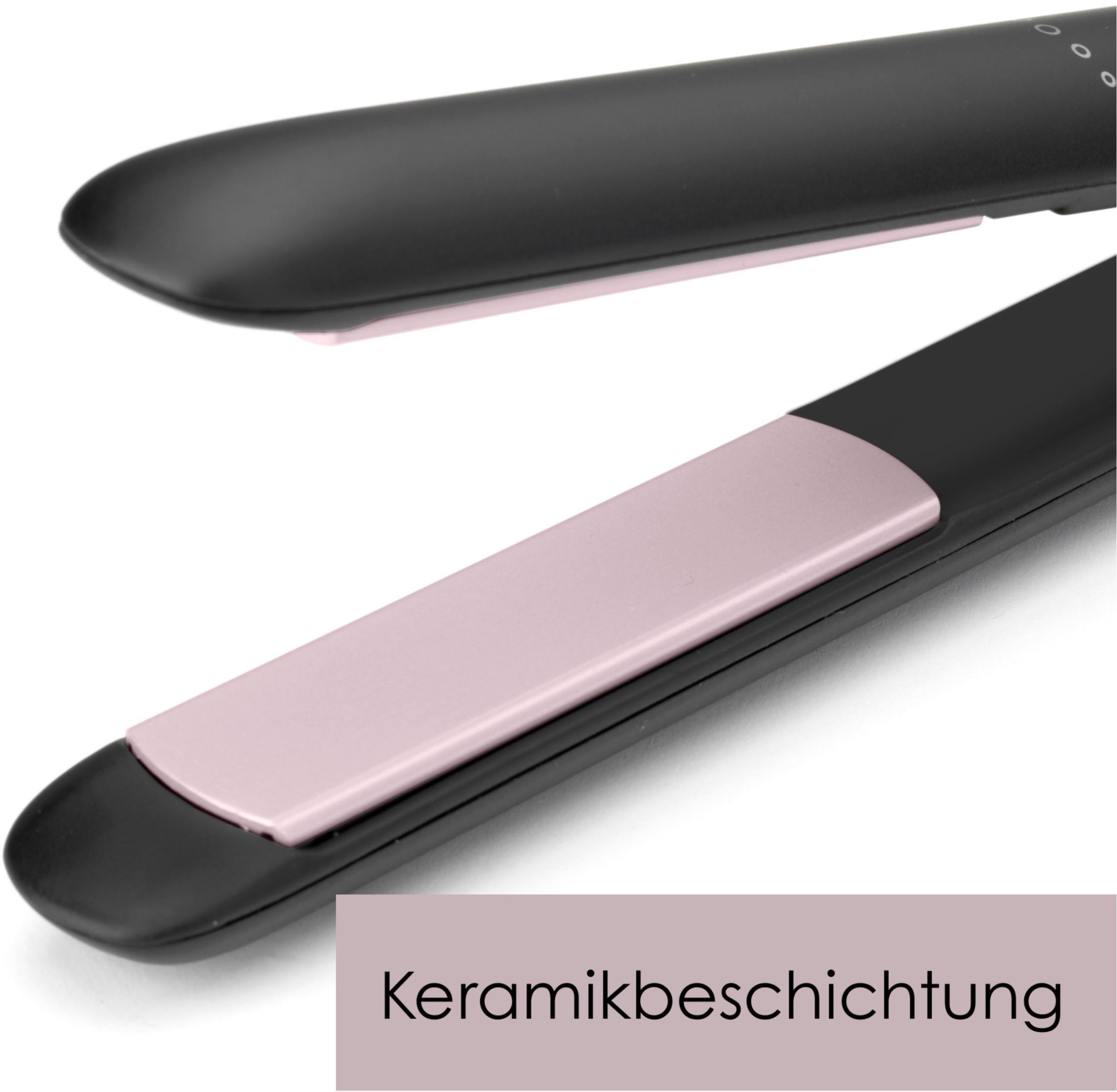 BaByliss Glätteisen Smooth Ceramic 230 Glätteisen mit Keramikbeschichtung, ST241E Keramik, Universalspannung, 2 Temperaturen bis 230°C, schnelles Aufheizen schwarz